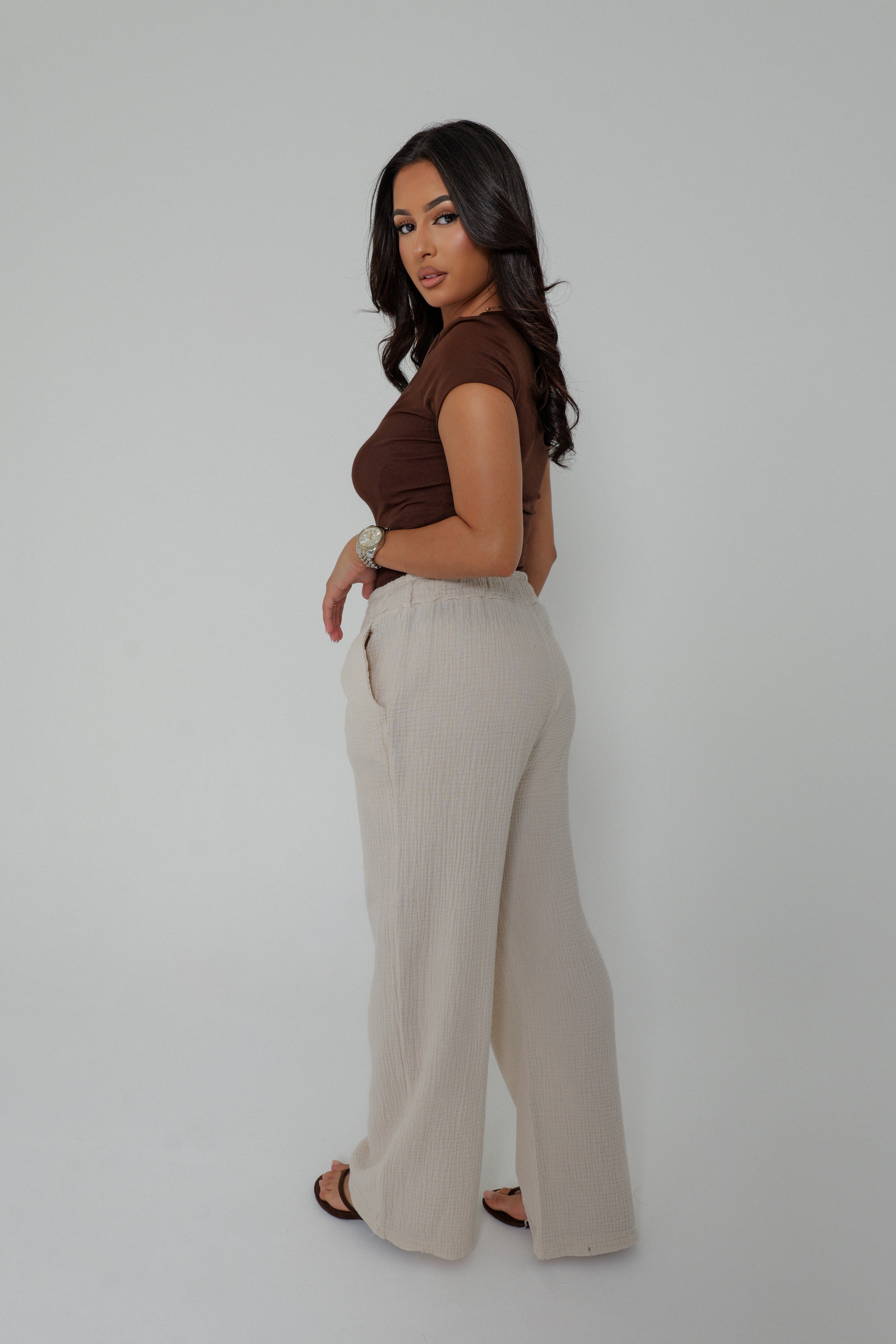 Pantalon gaz de coton