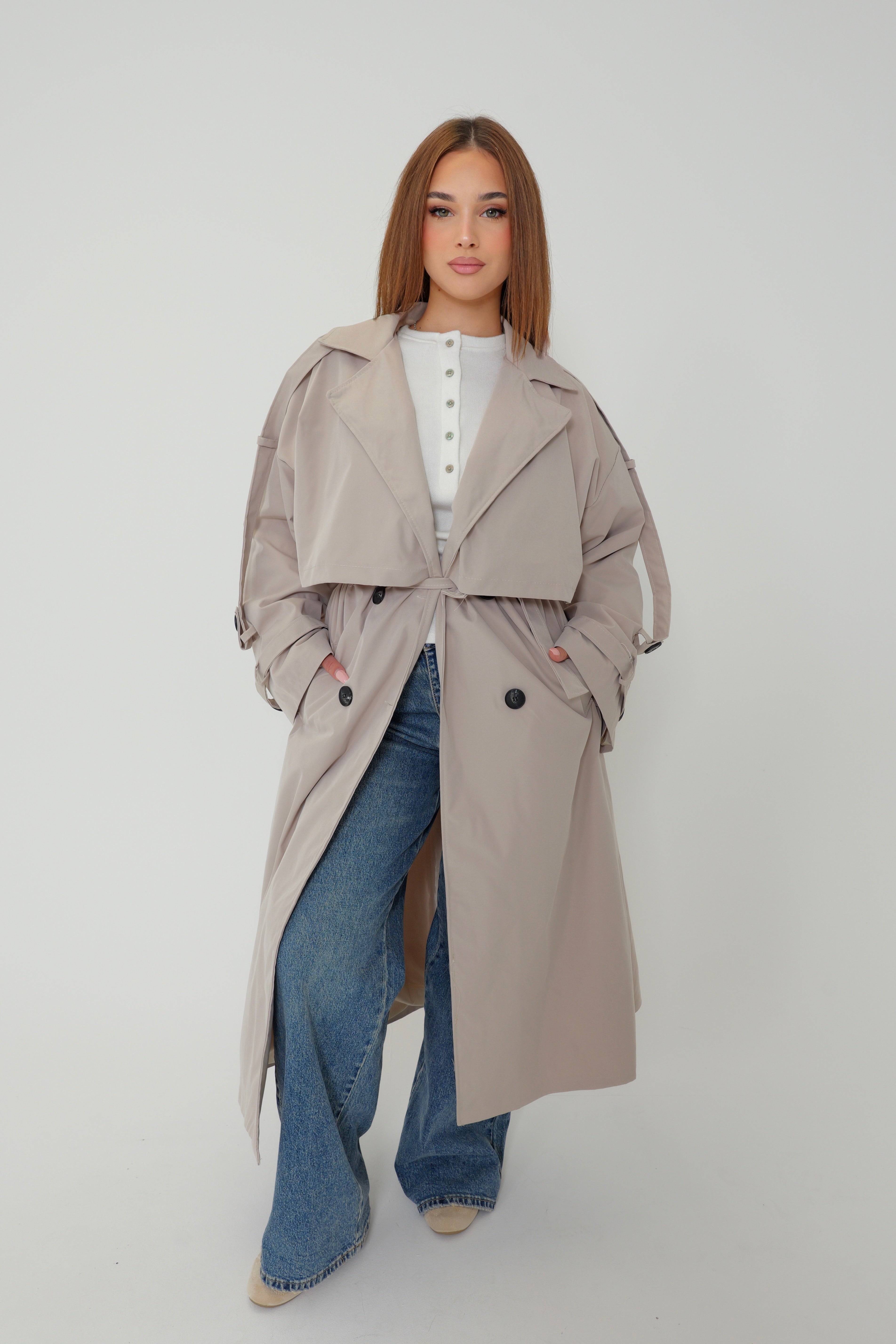 Trench Oversize City - beige
