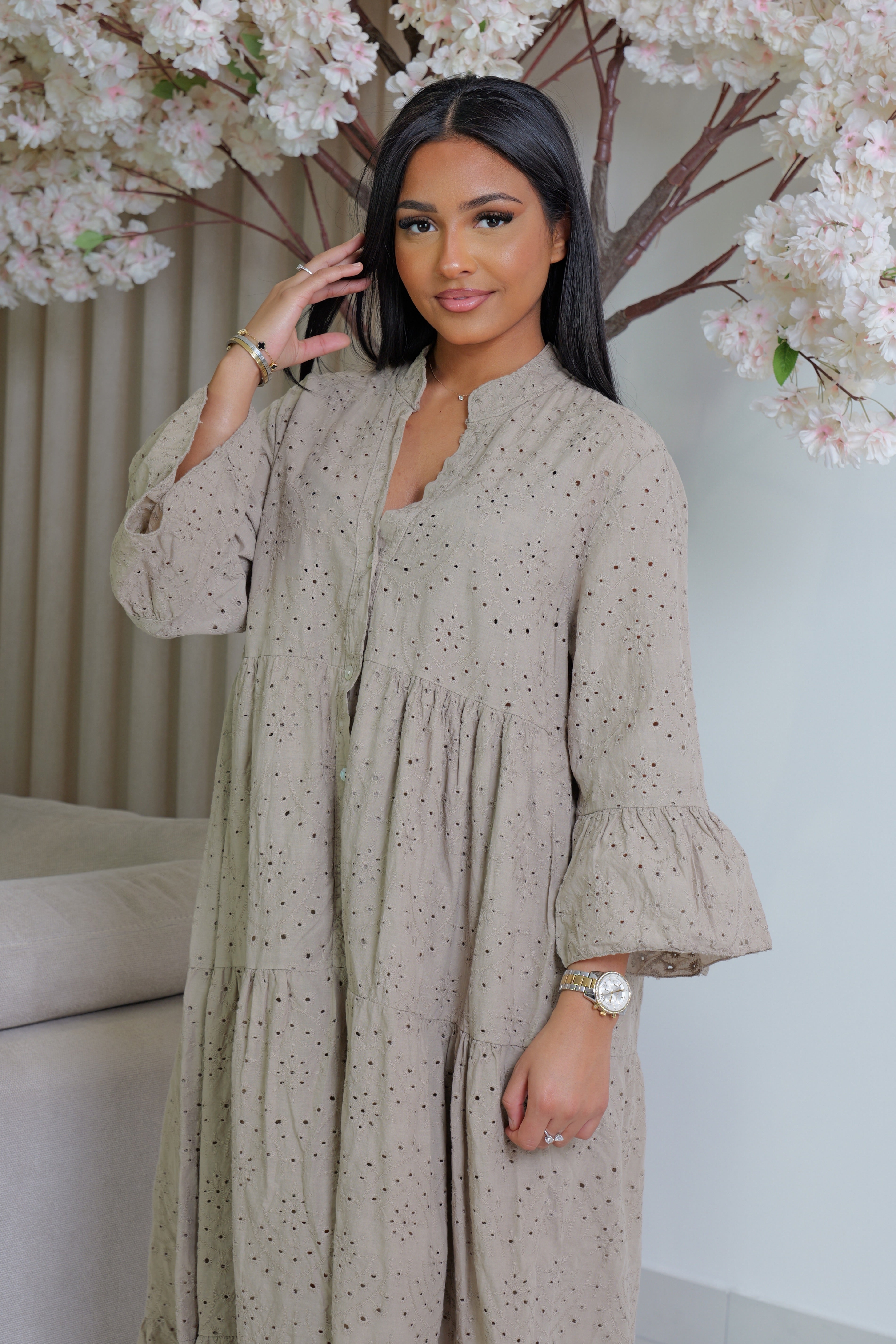 Robe ajourée doublé