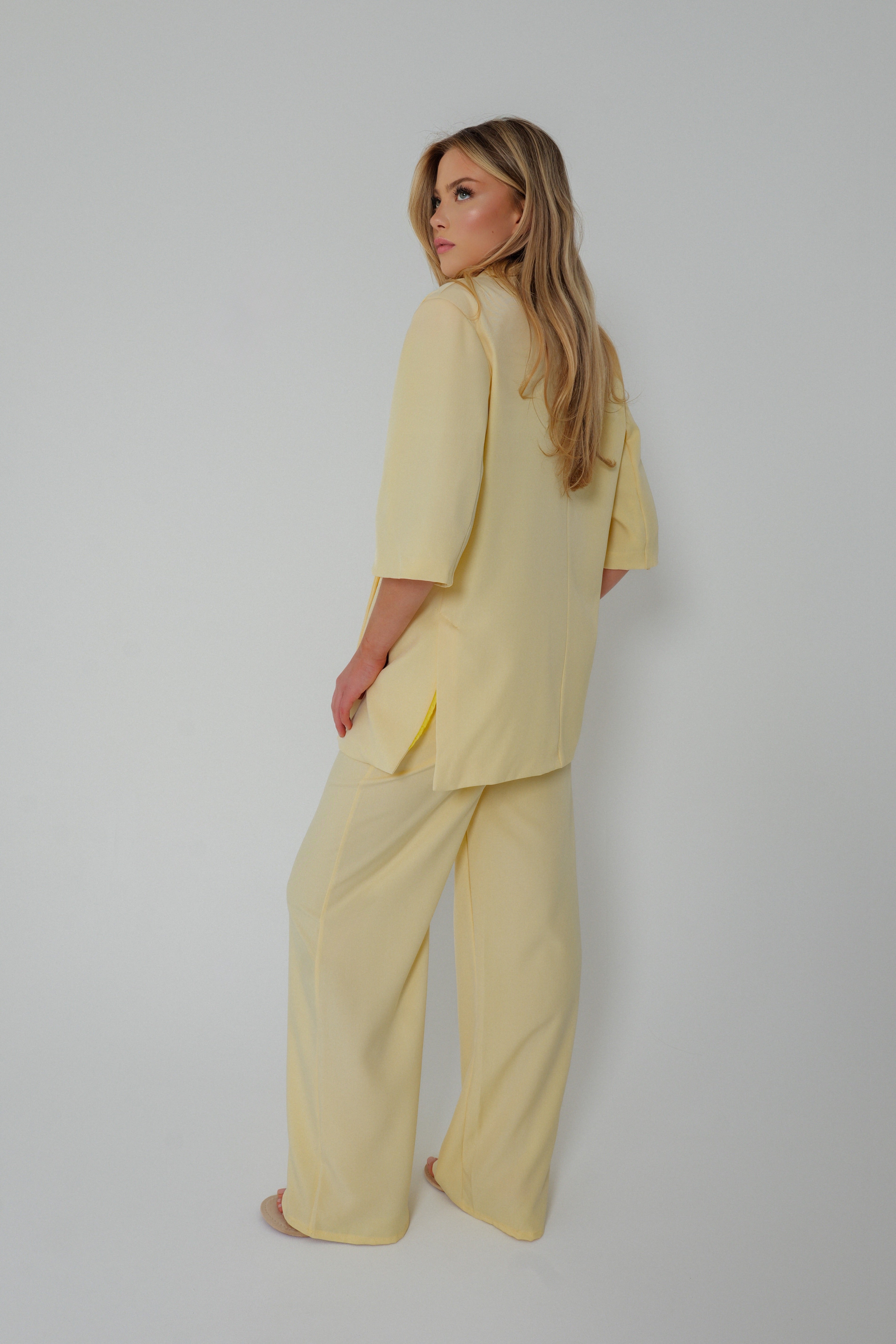 Ensemble blazer manches courtes