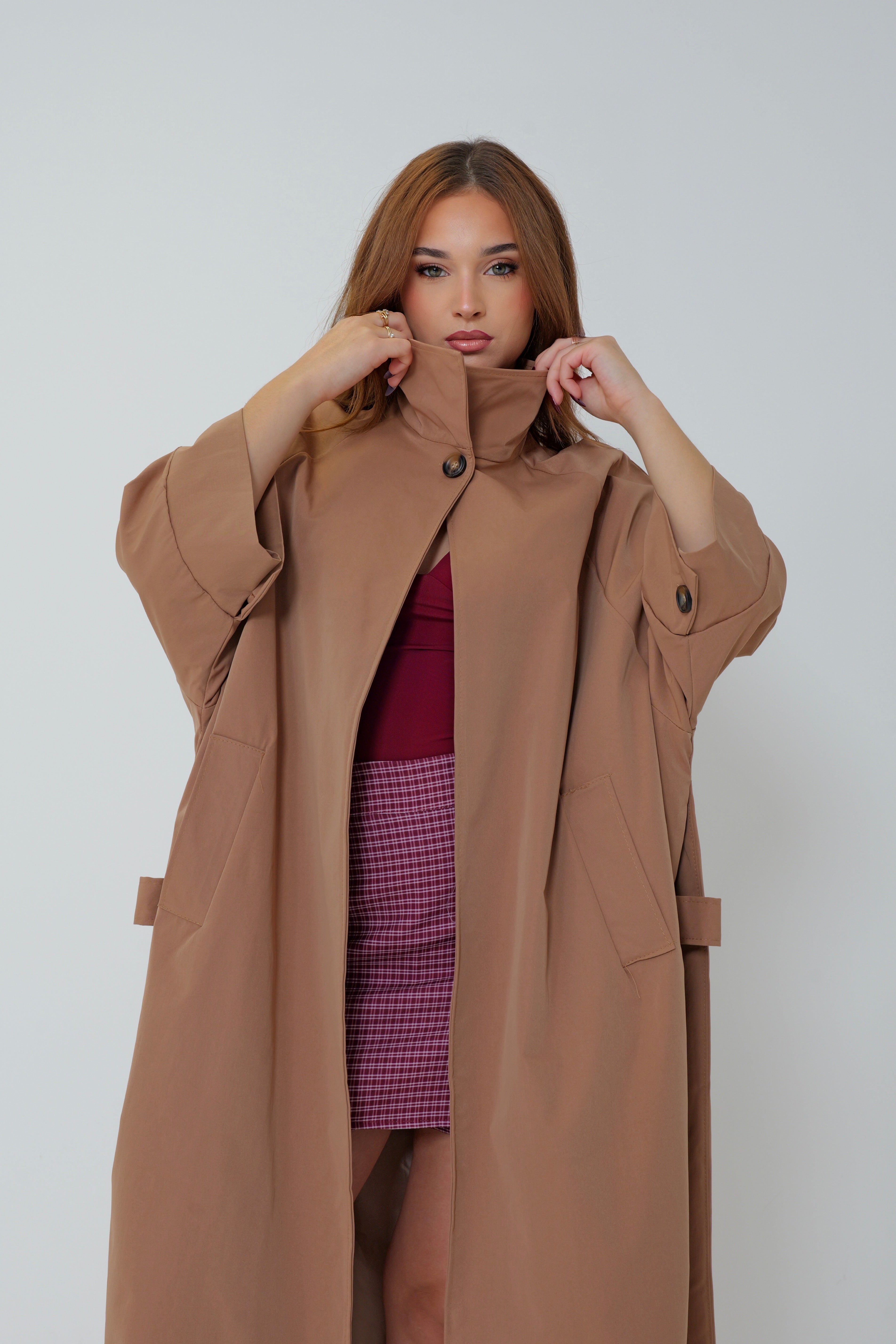 Trench coupe cape - long
