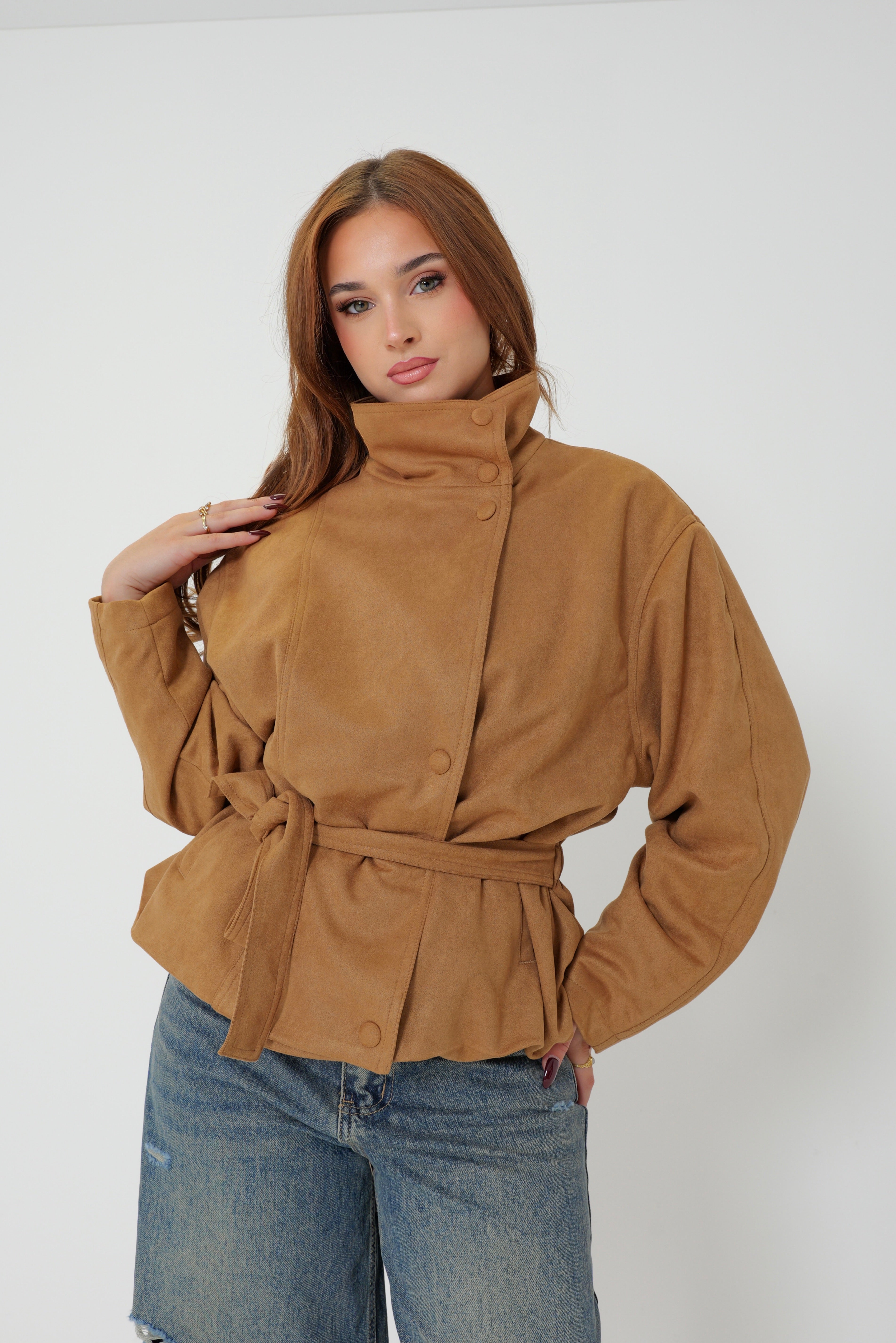 Veste Suédine City Collar