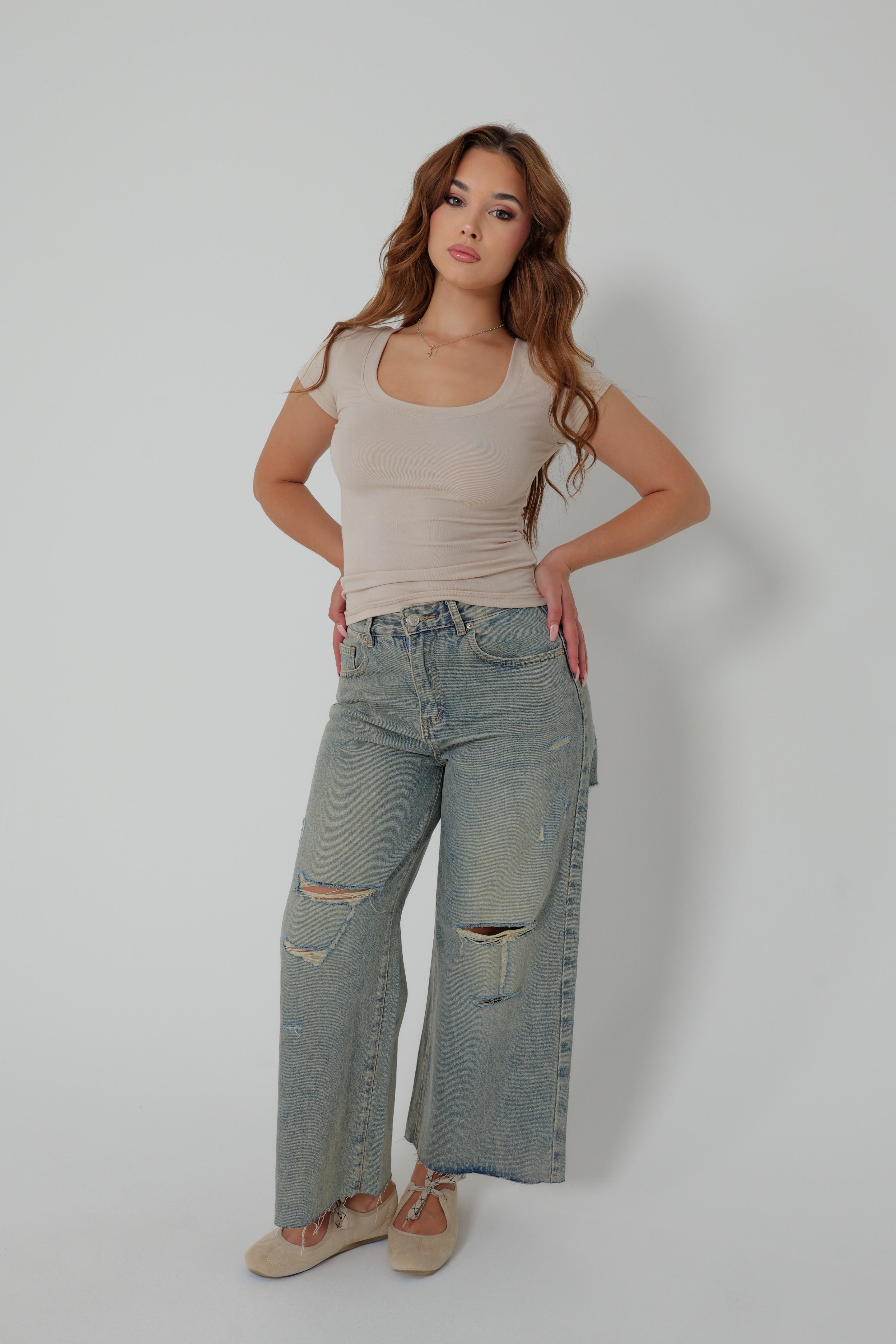 JEAN WIDE LEG 7/8