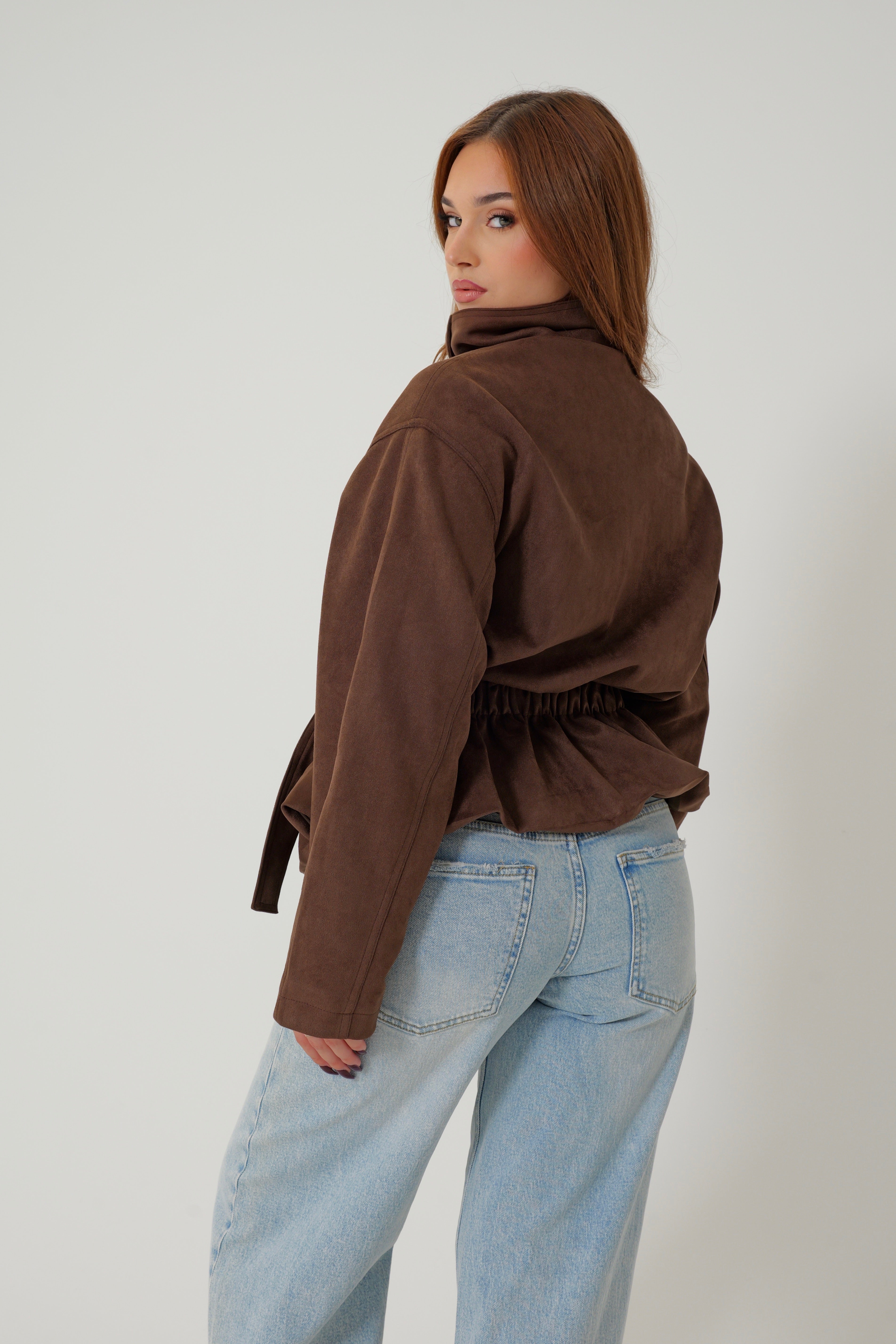 Veste Suédine City Collar