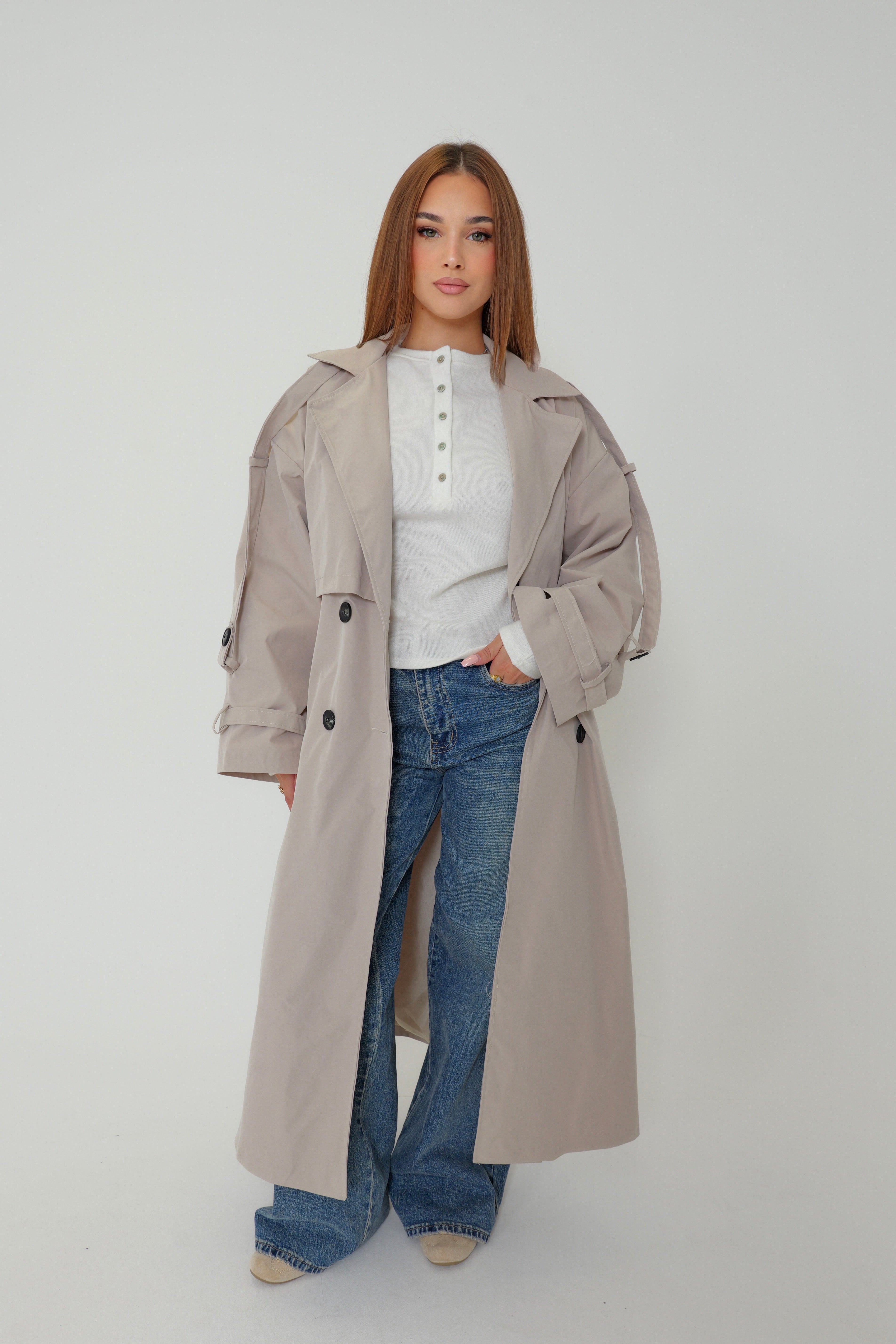 Trench Oversize City - beige
