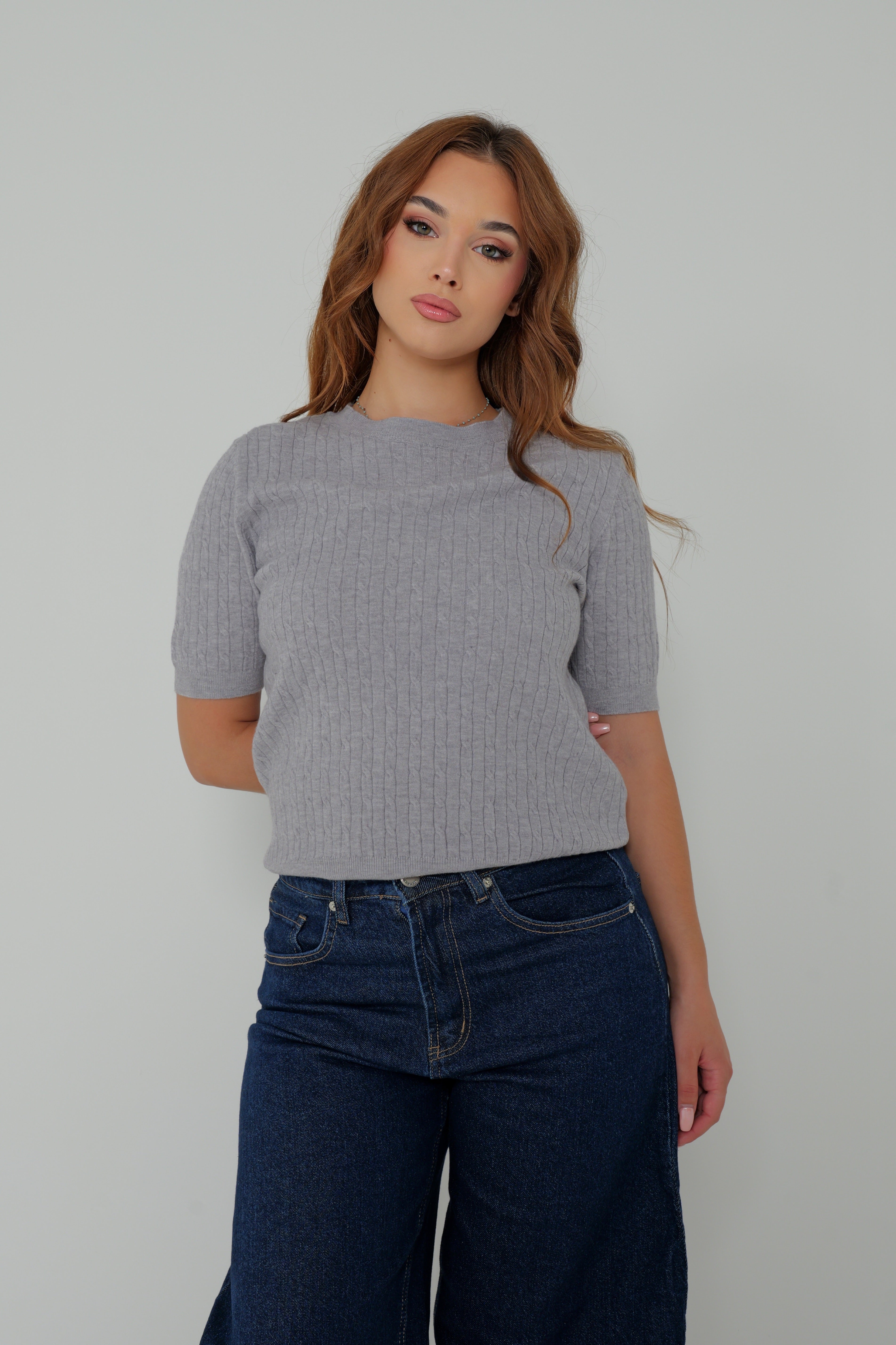 TOP MAILLE DRAPÉE