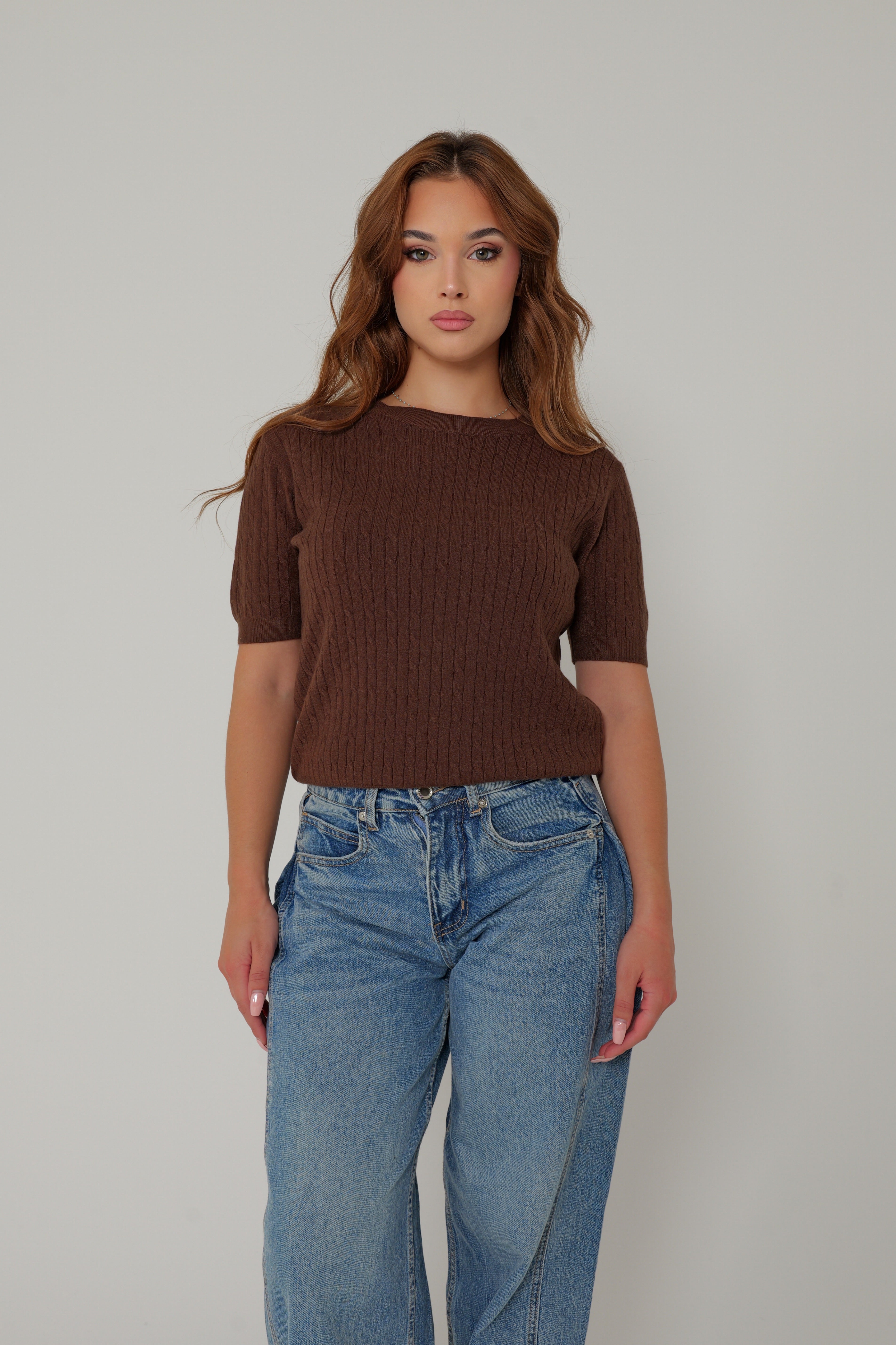 TOP MAILLE DRAPÉE