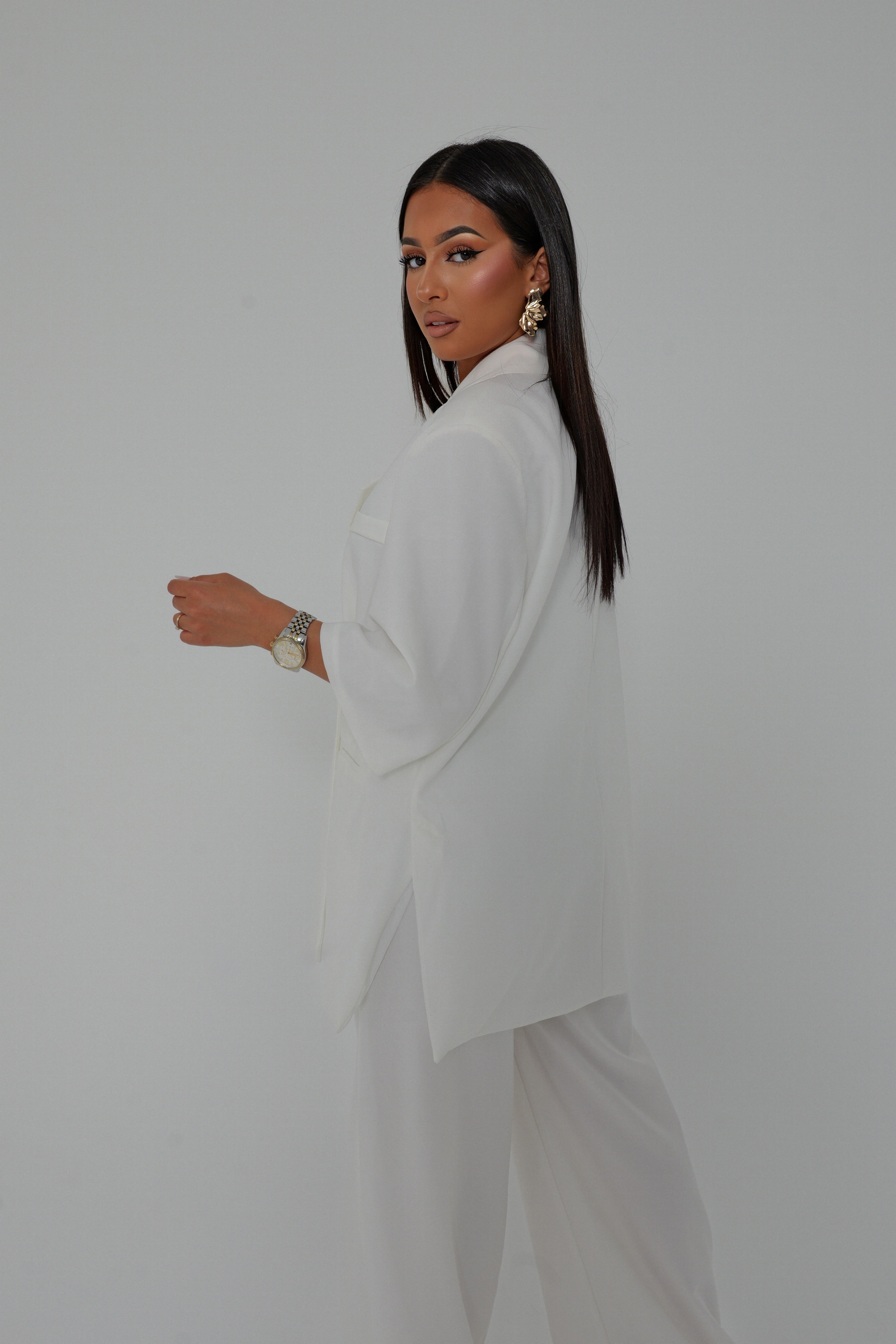 Ensemble blazer manches courtes
