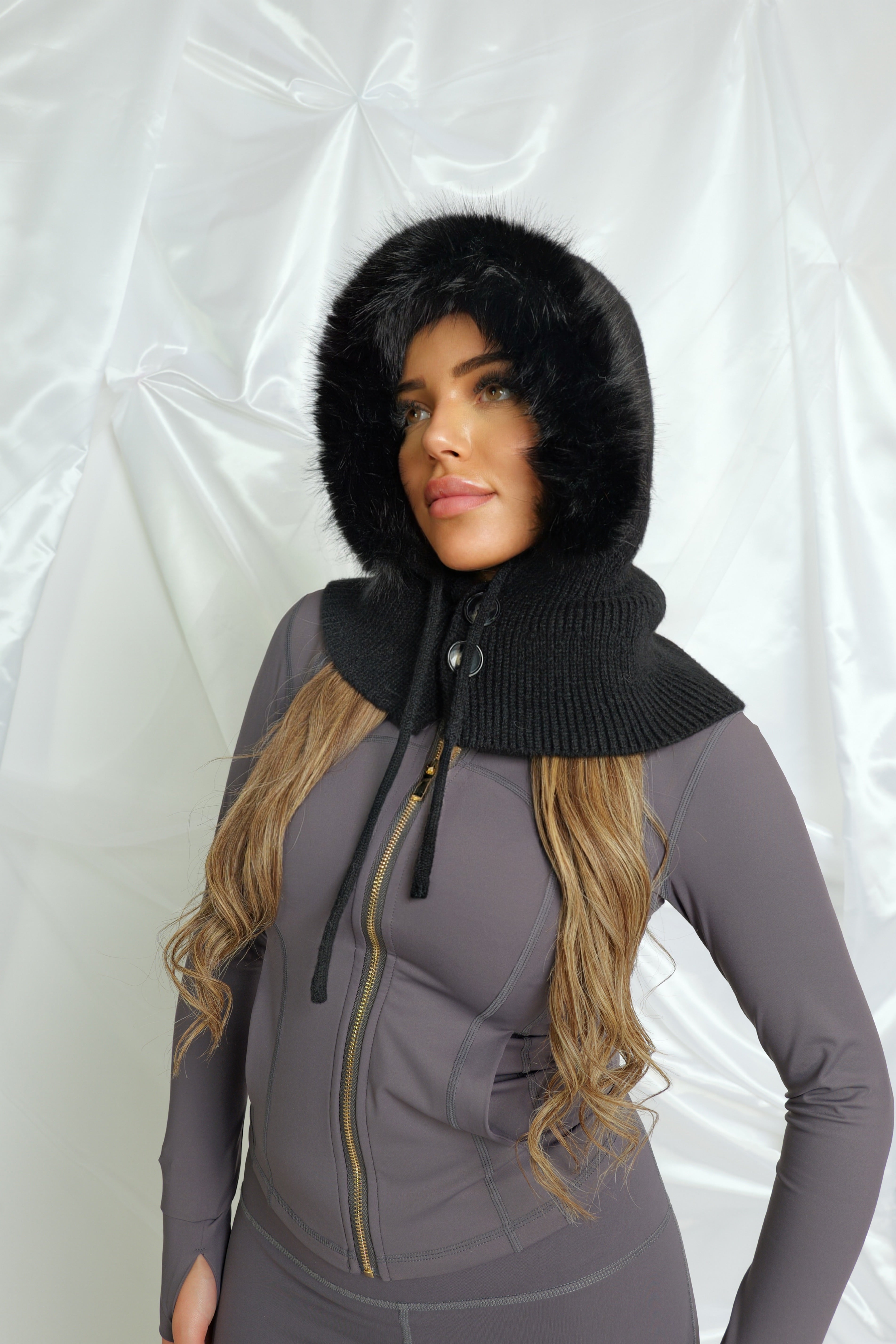 Capuche boutonnée / fourrure – MODANGE NEW