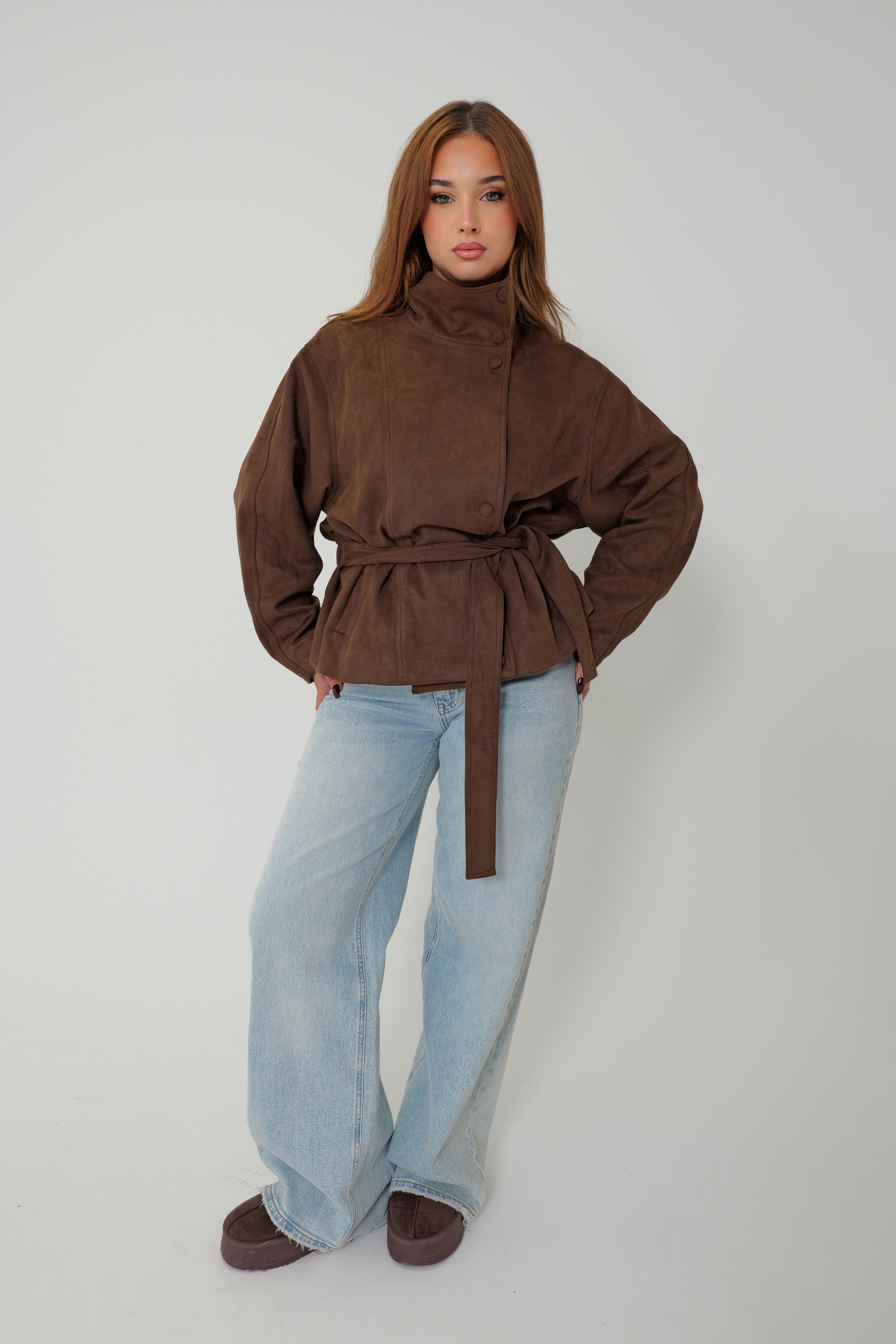 Veste Suédine City Collar