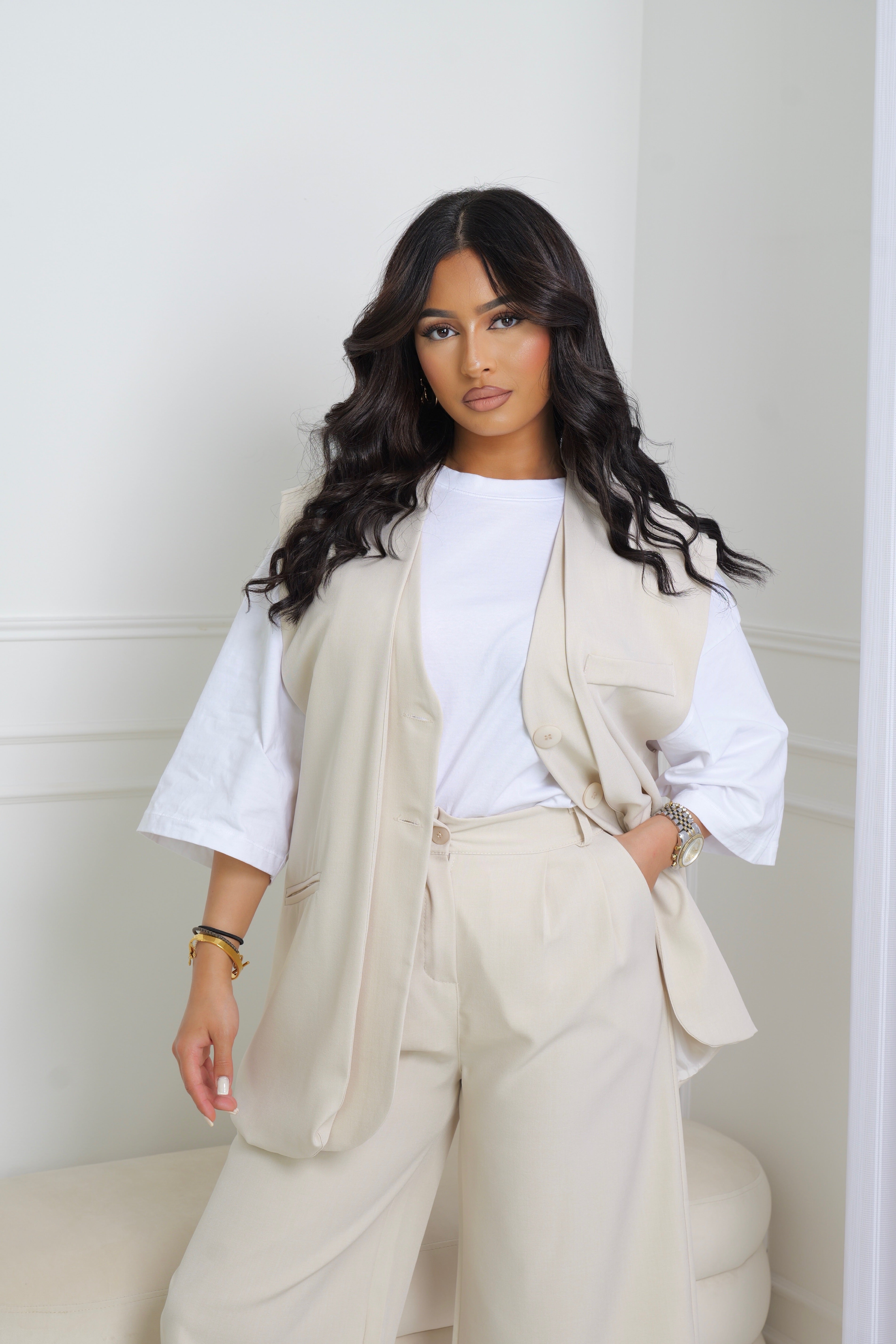 Ensemble bermuda Oslo - beige