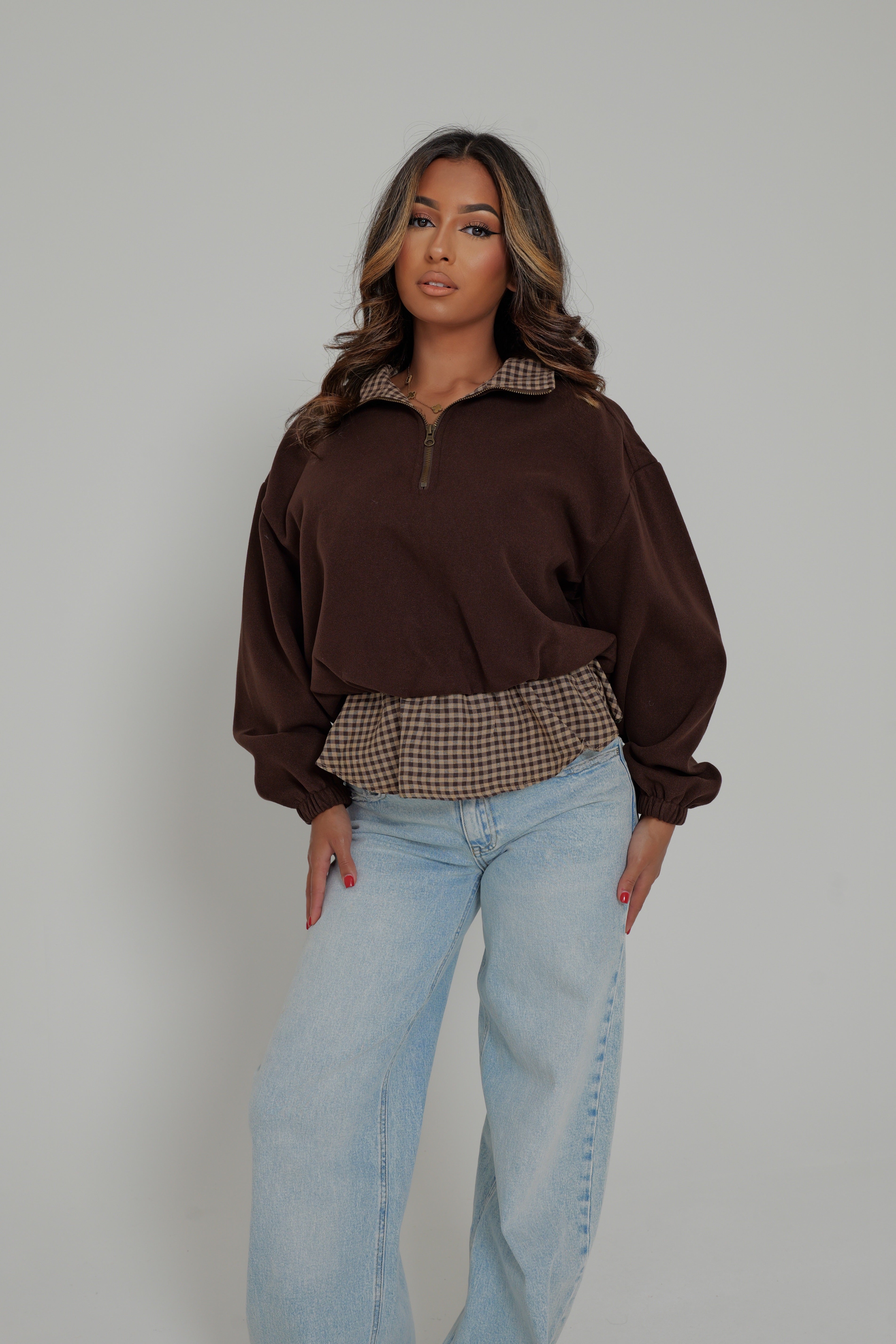 PULL LAYERED À MOTIF
