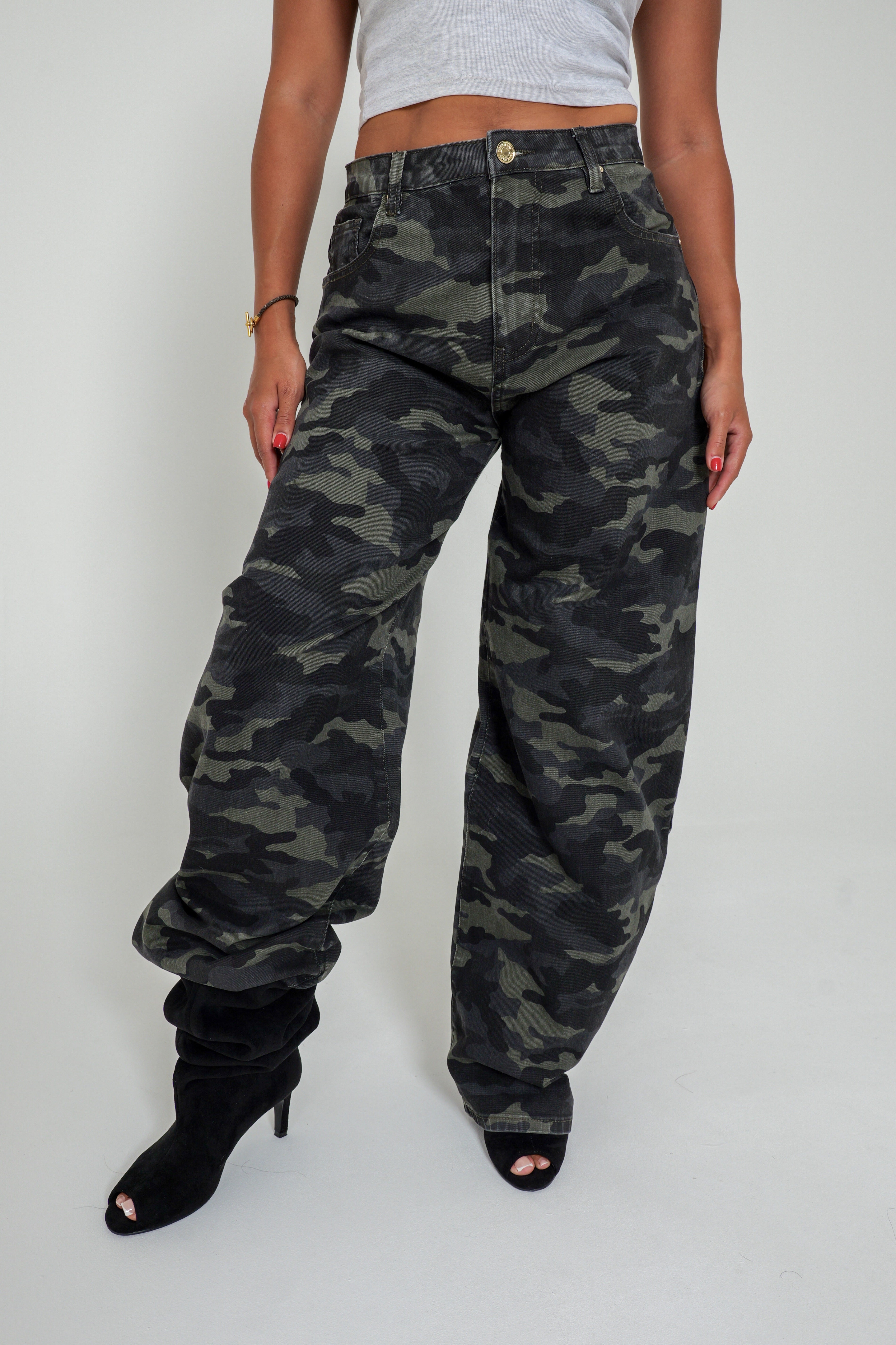 JEAN MILITARY WIDE LEG
