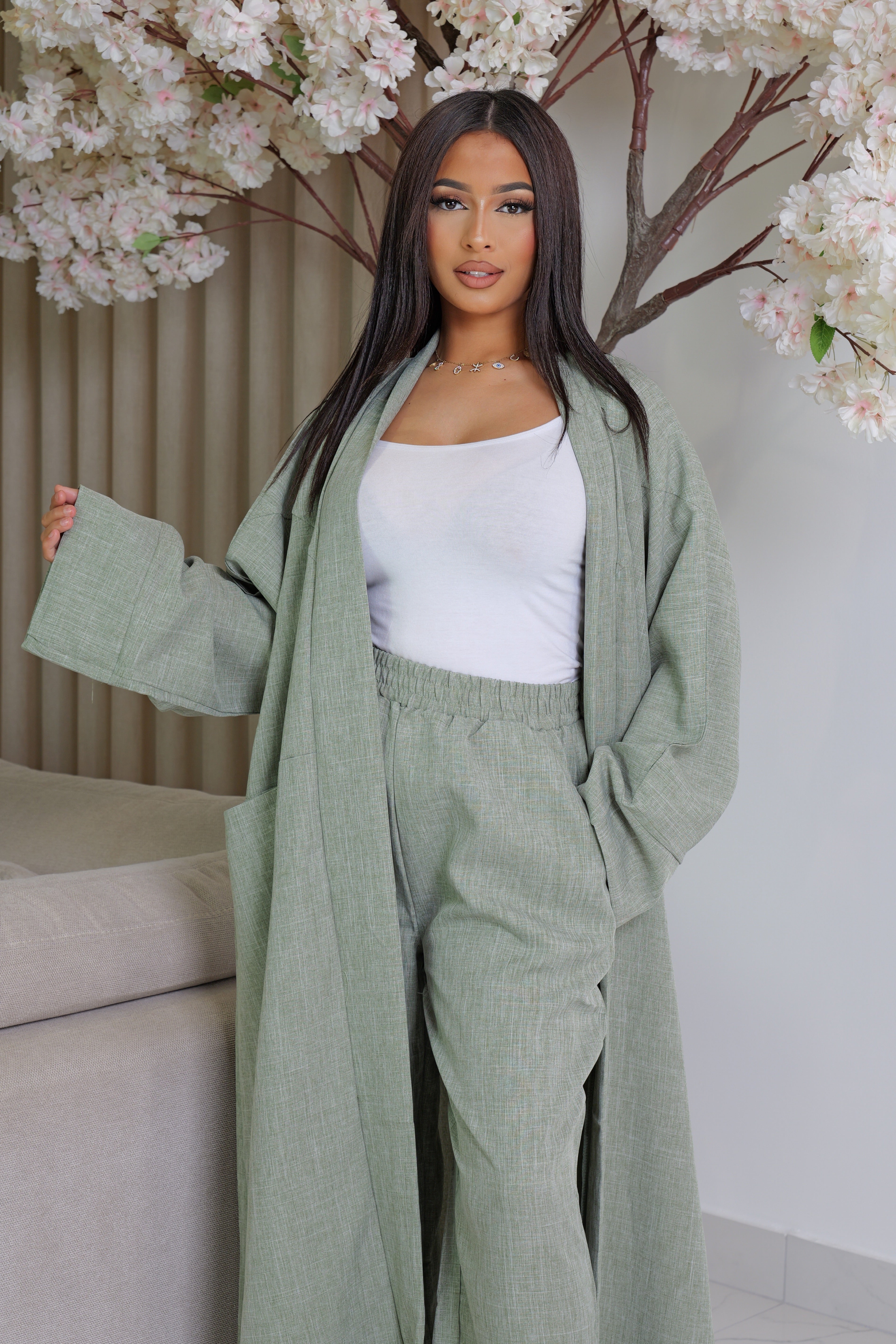 Ensemble 2 pièce kimono long