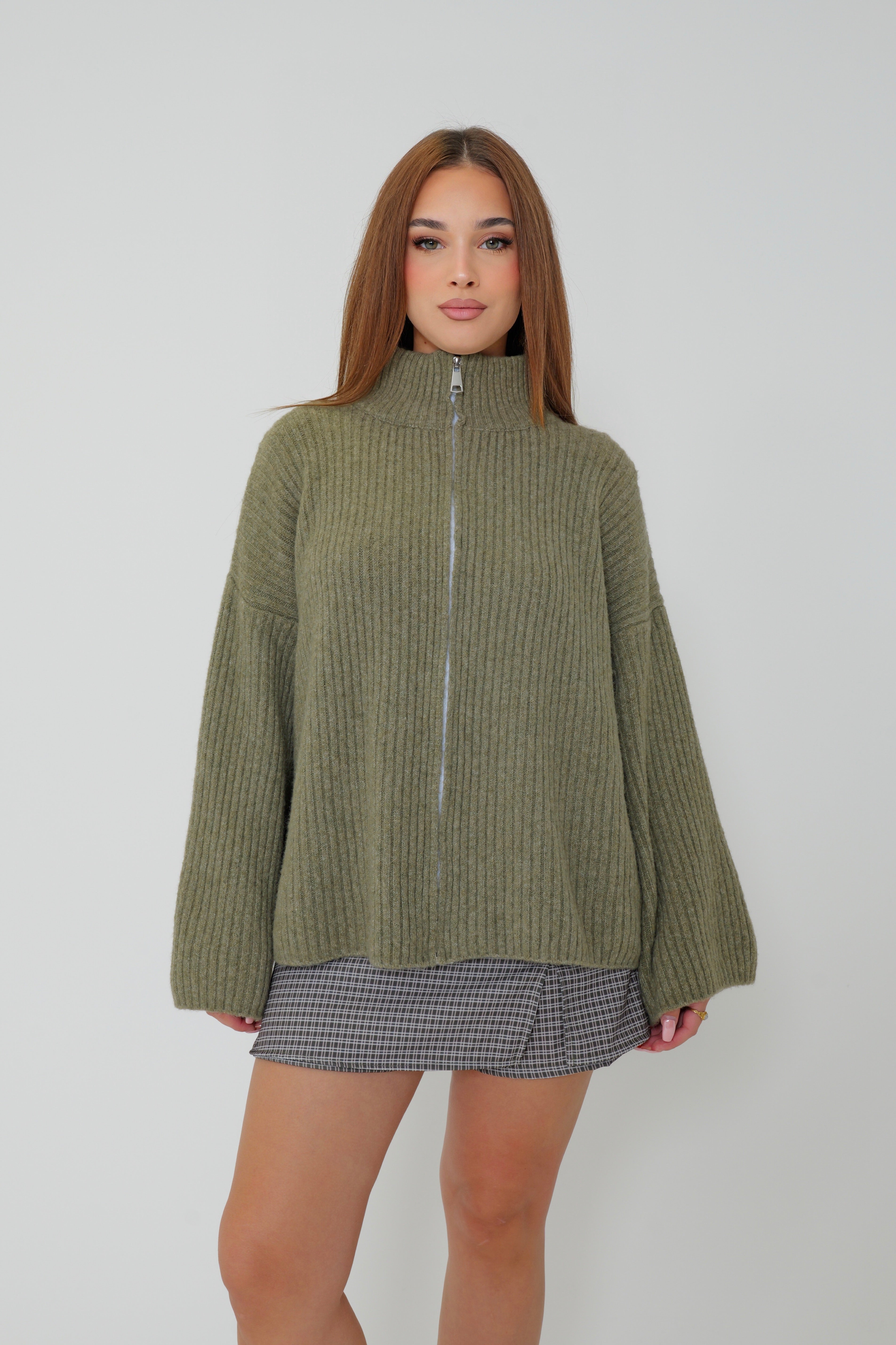 VESTE COZY MAILLE ZIPPÉE - couleur basic