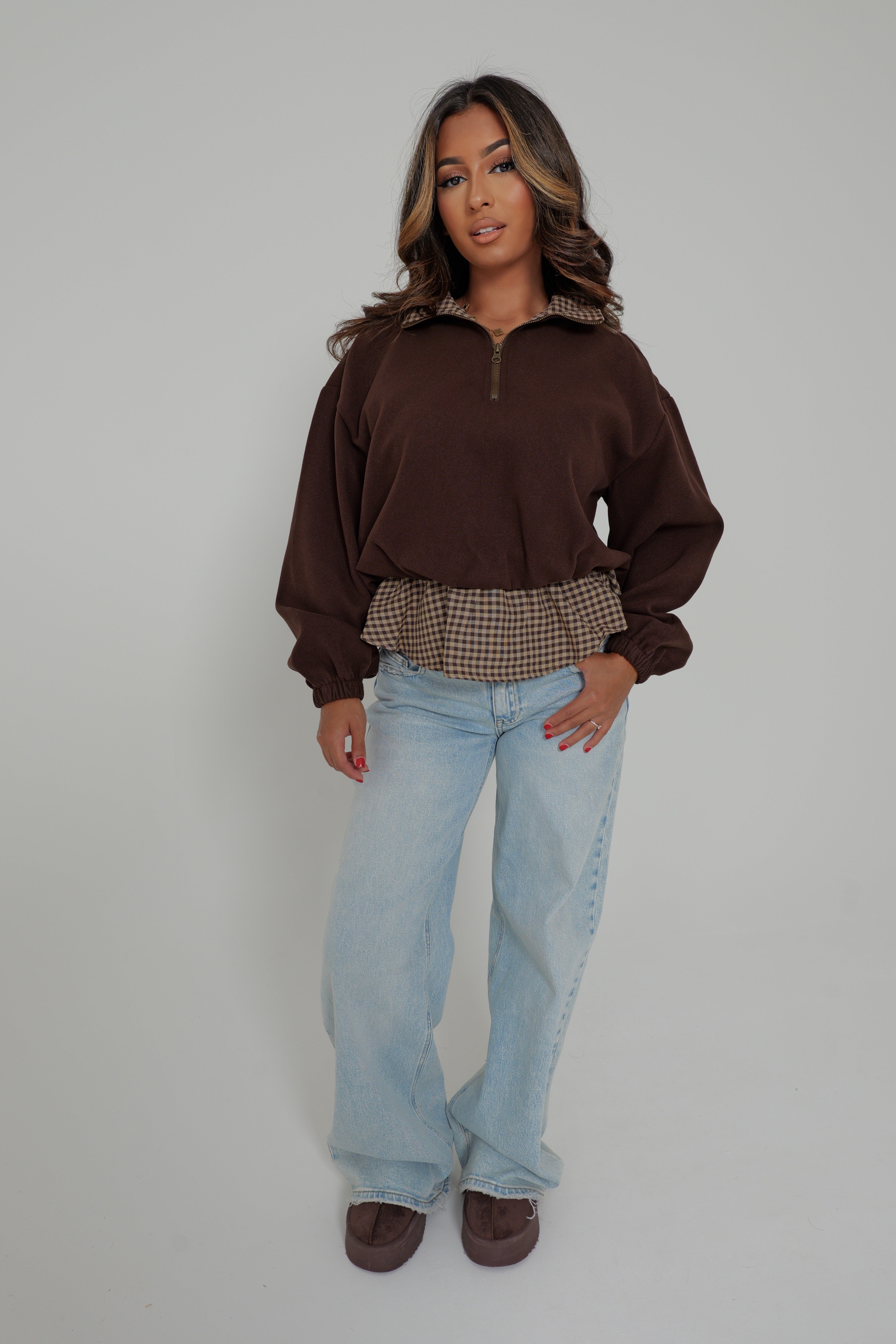 PULL LAYERED À MOTIF