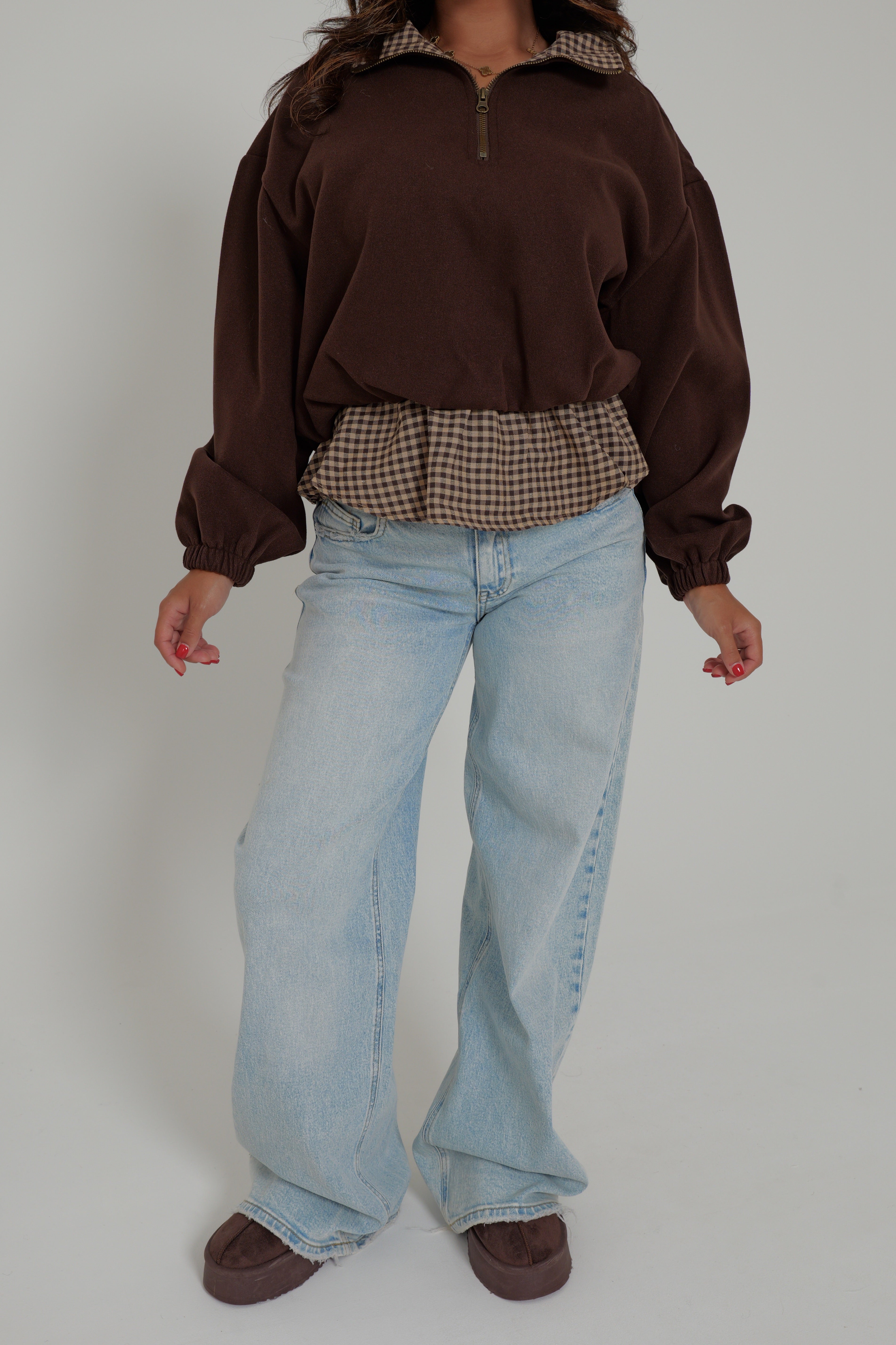 PULL LAYERED À MOTIF