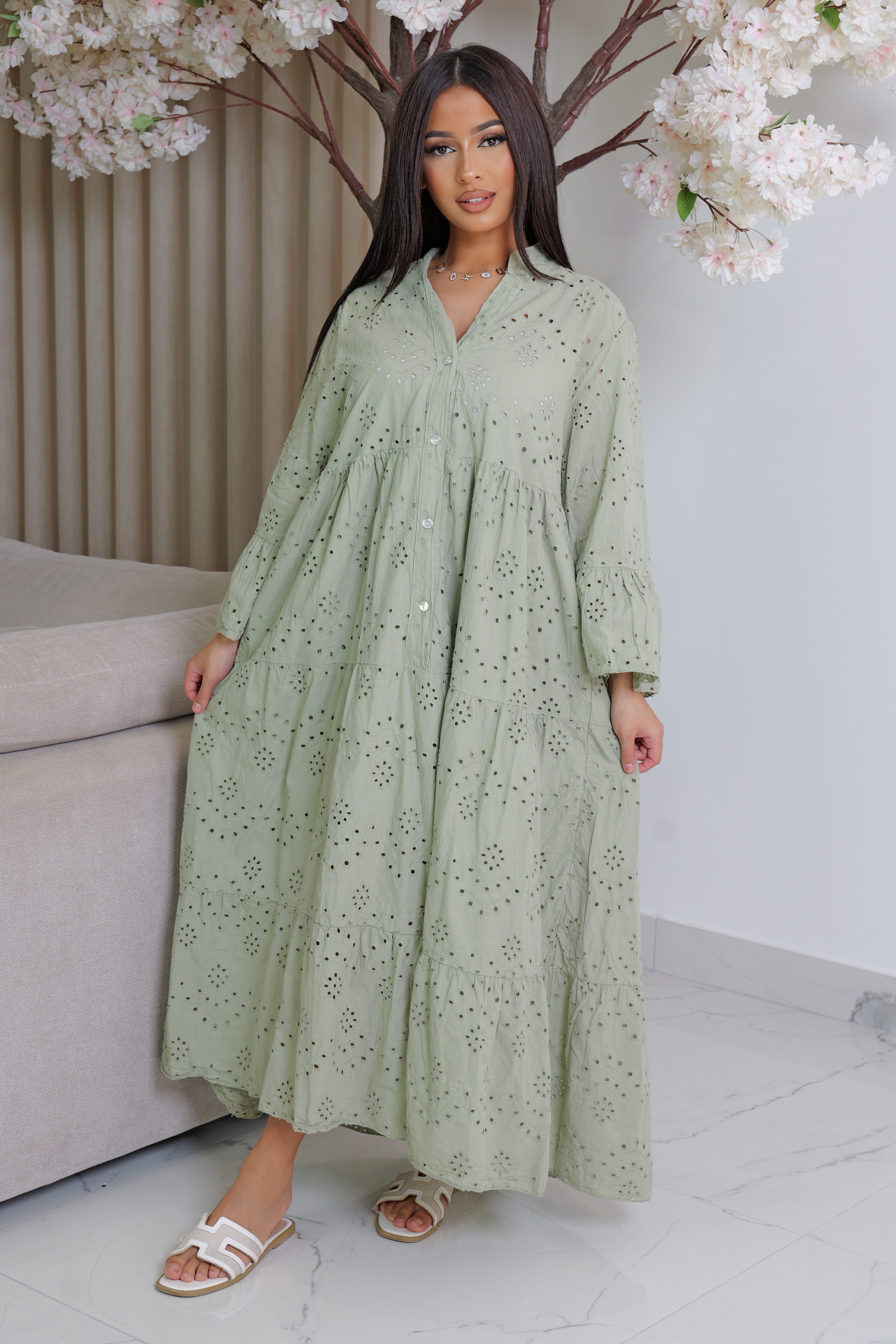 Robe ajourée doublé