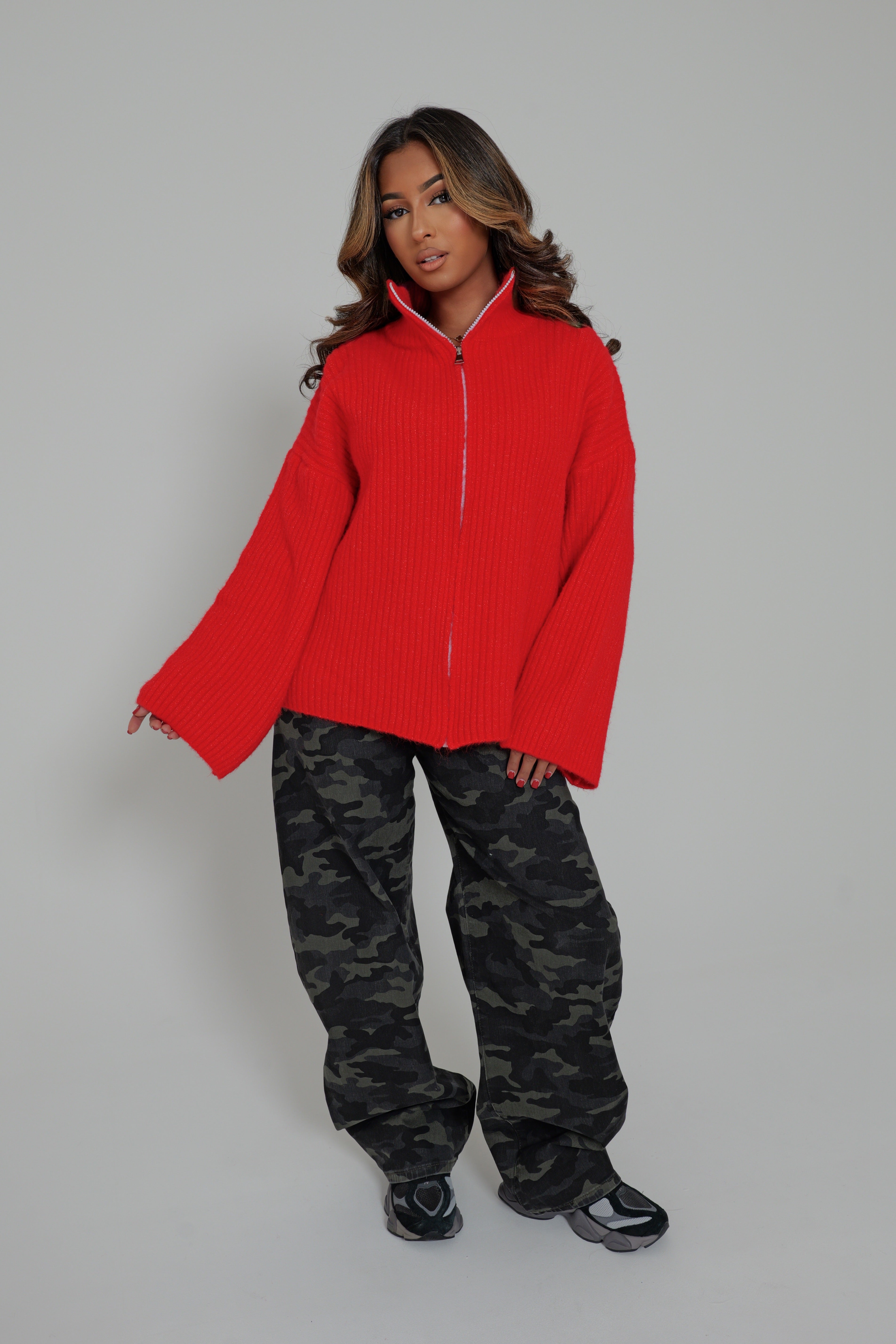 VESTE COZY MAILLE ZIPPÉE