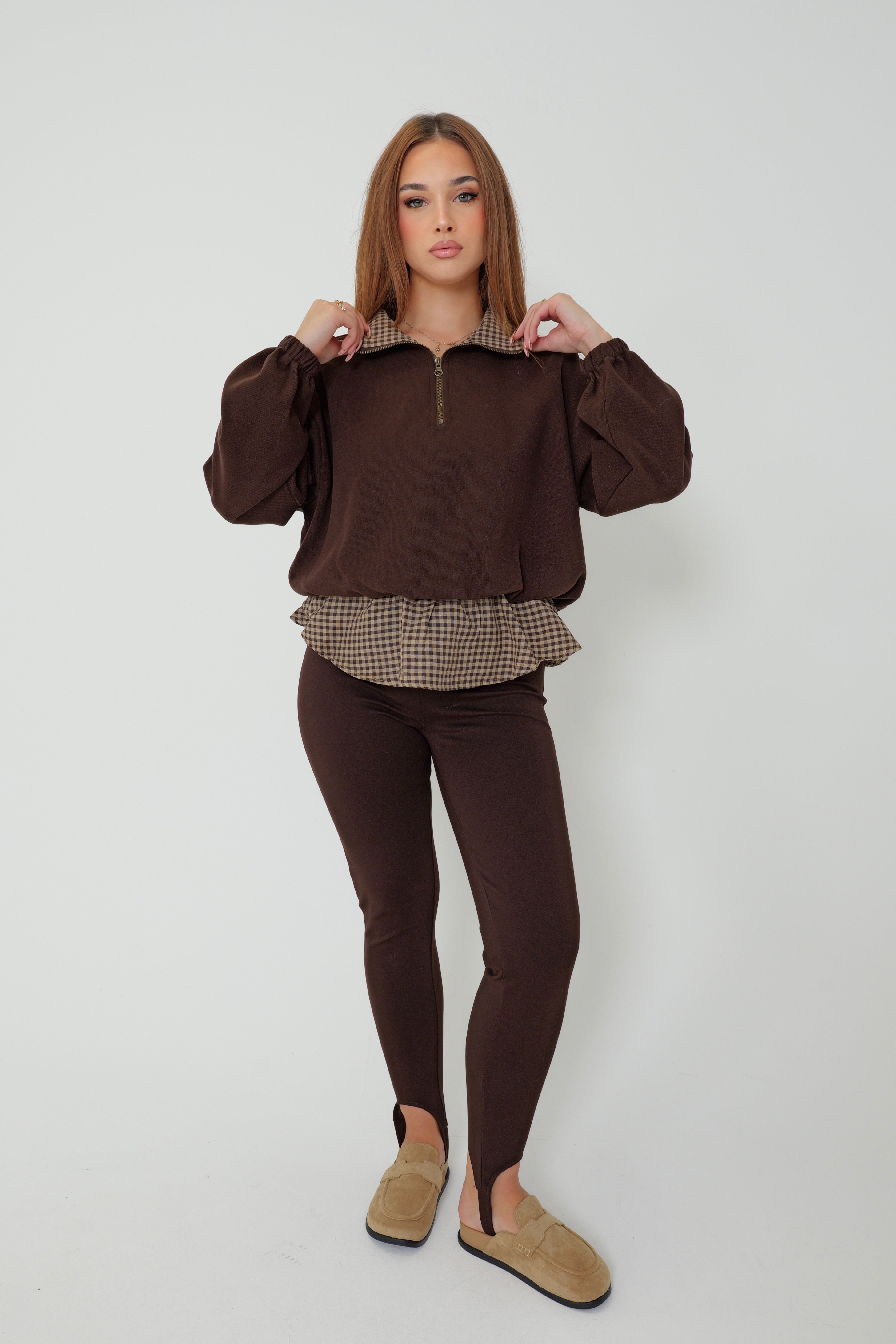 PULL LAYERED À MOTIF