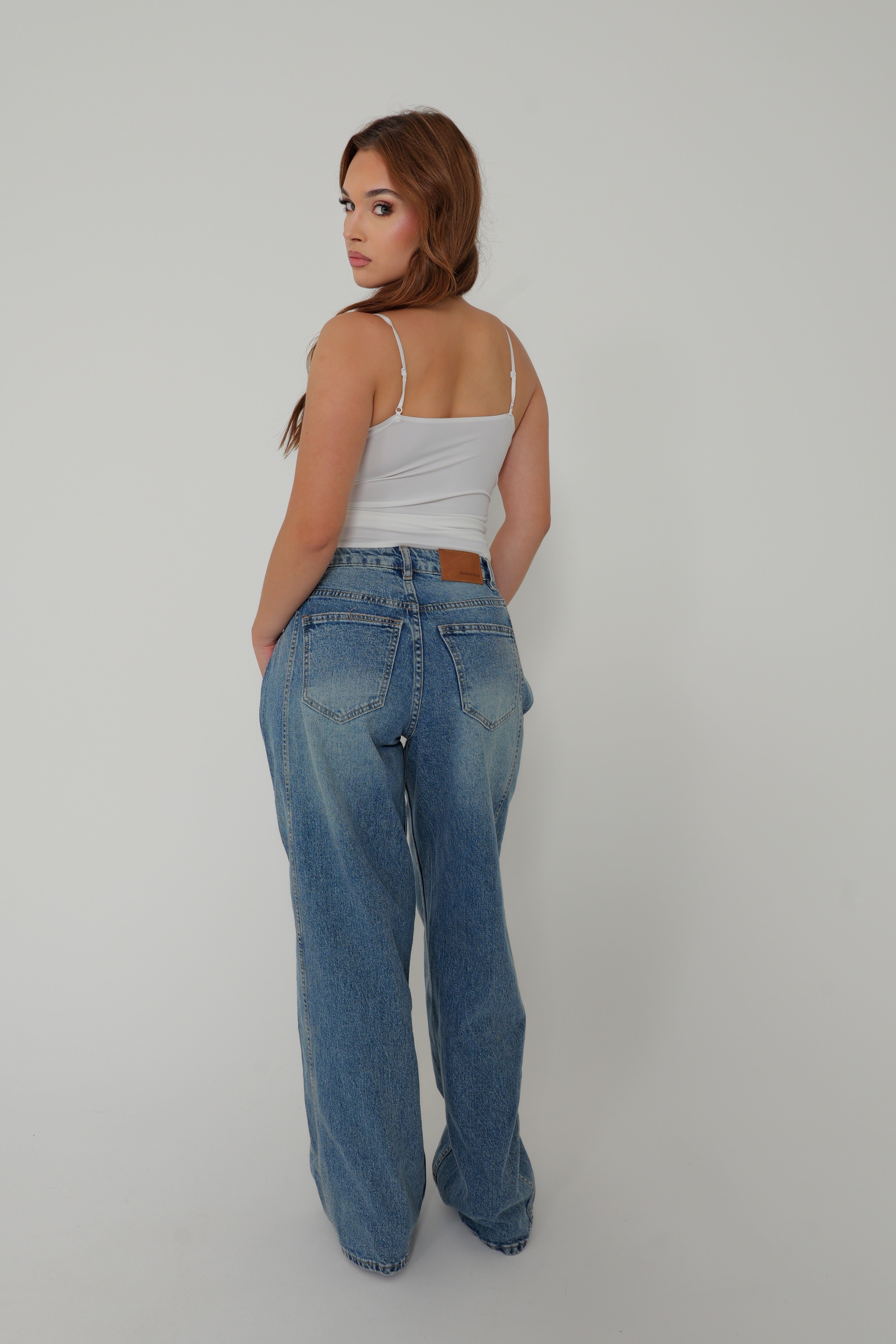 JEAN WIDE LEG COUTURE LATÉRALE