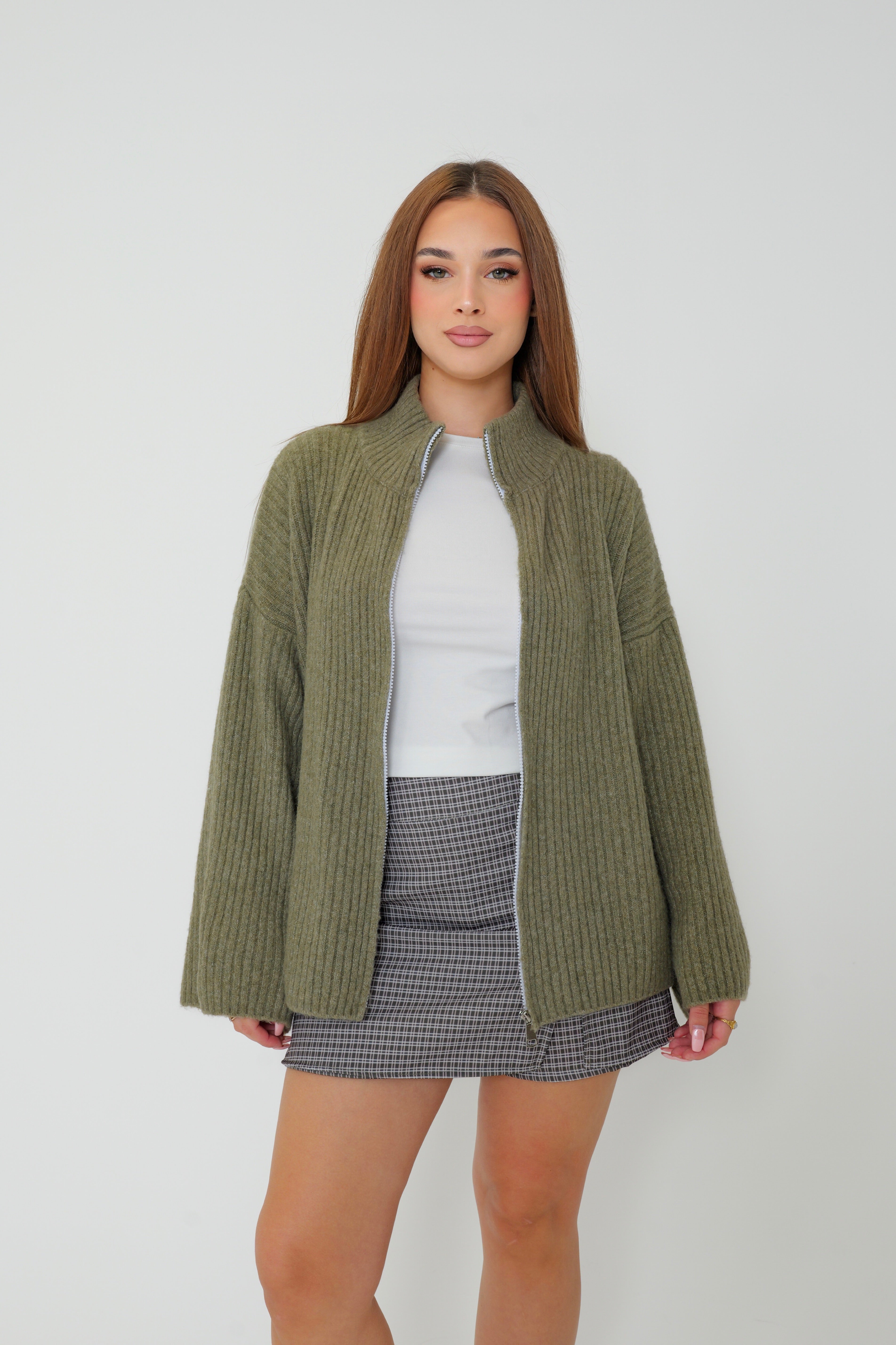 VESTE COZY MAILLE ZIPPÉE - couleur basic