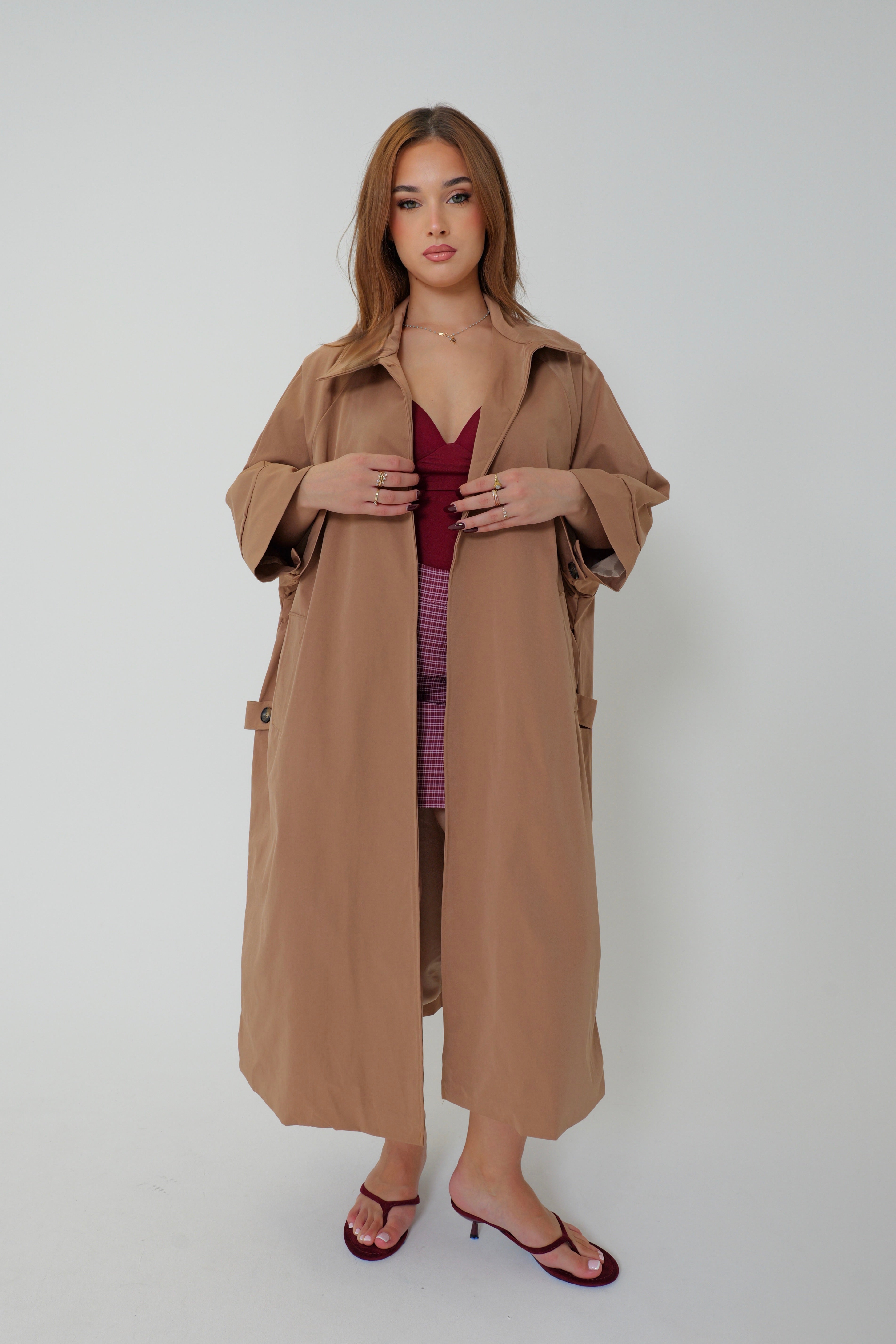 Trench coupe cape - long