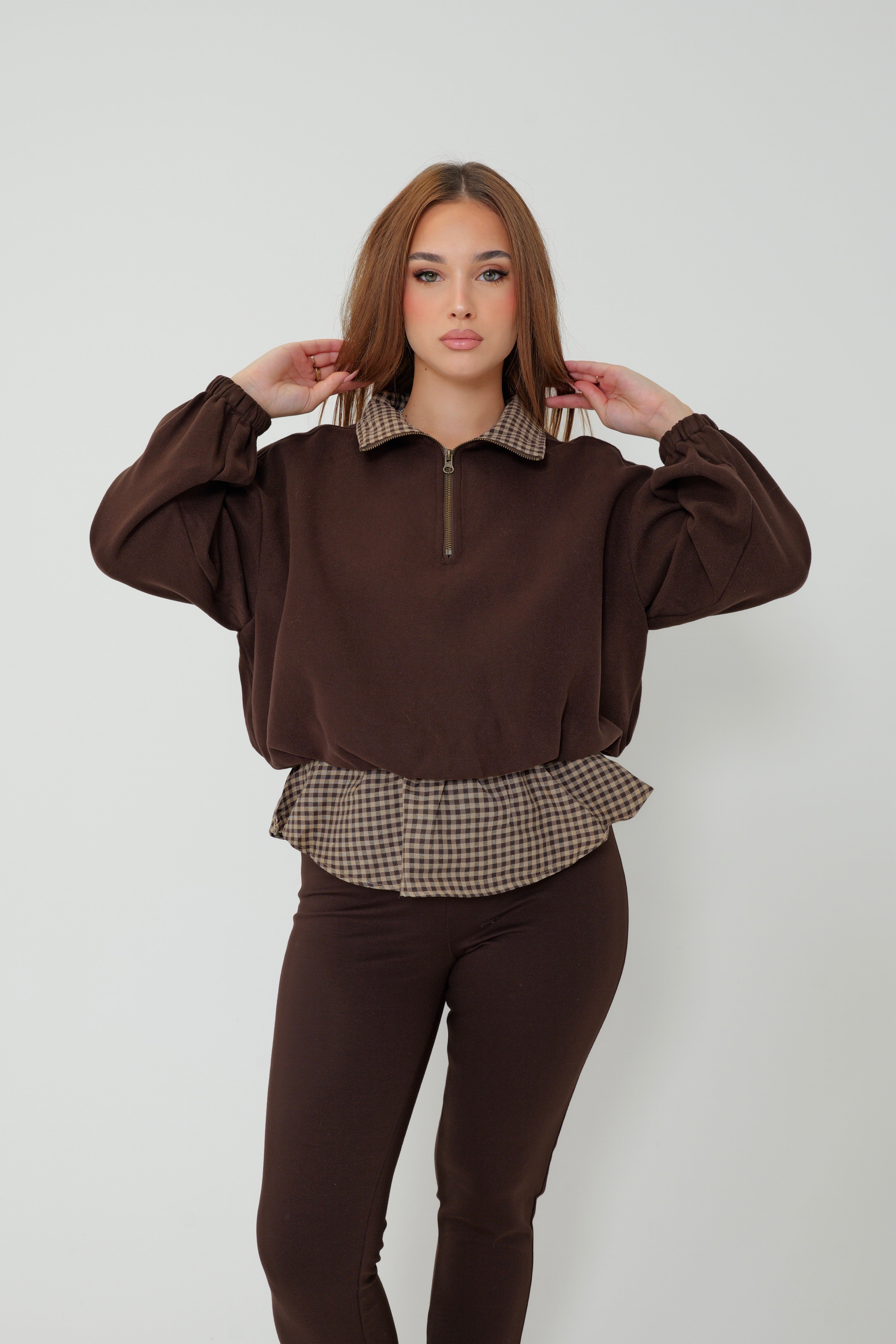 PULL LAYERED À MOTIF
