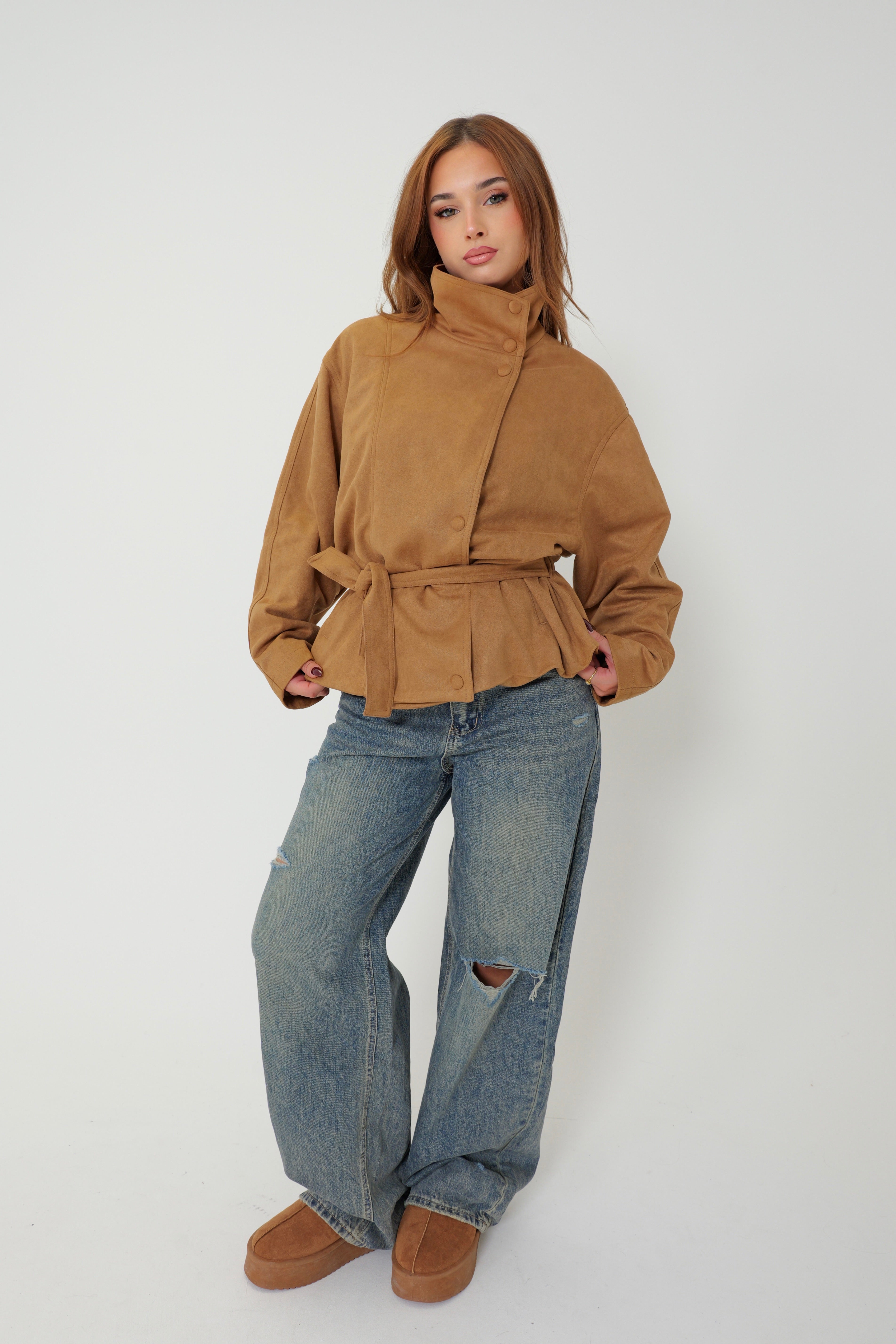 Veste Suédine City Collar