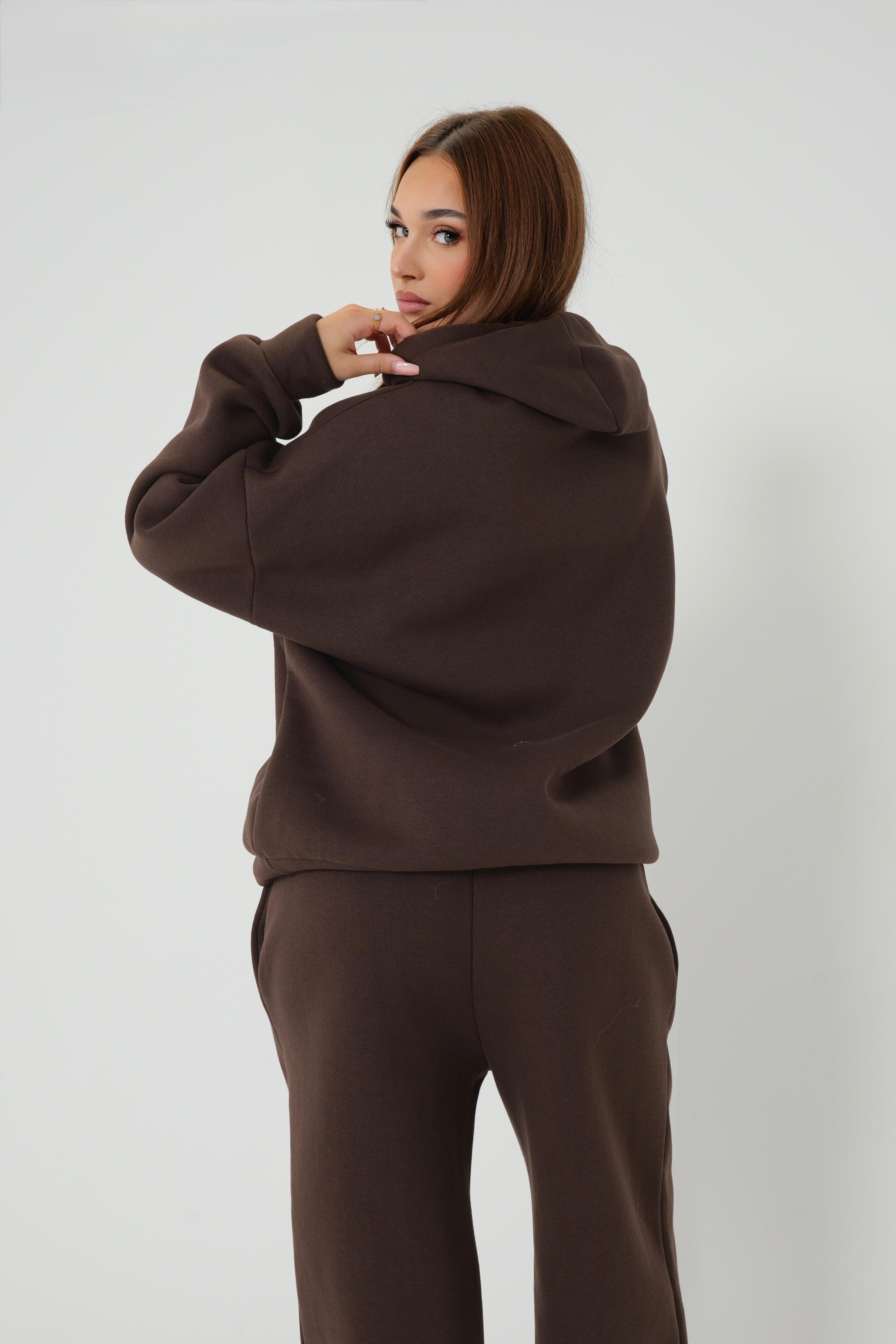 ENSEMBLE JOGGING OVERSIZE À CAPUCHE MOLLETONNÉ