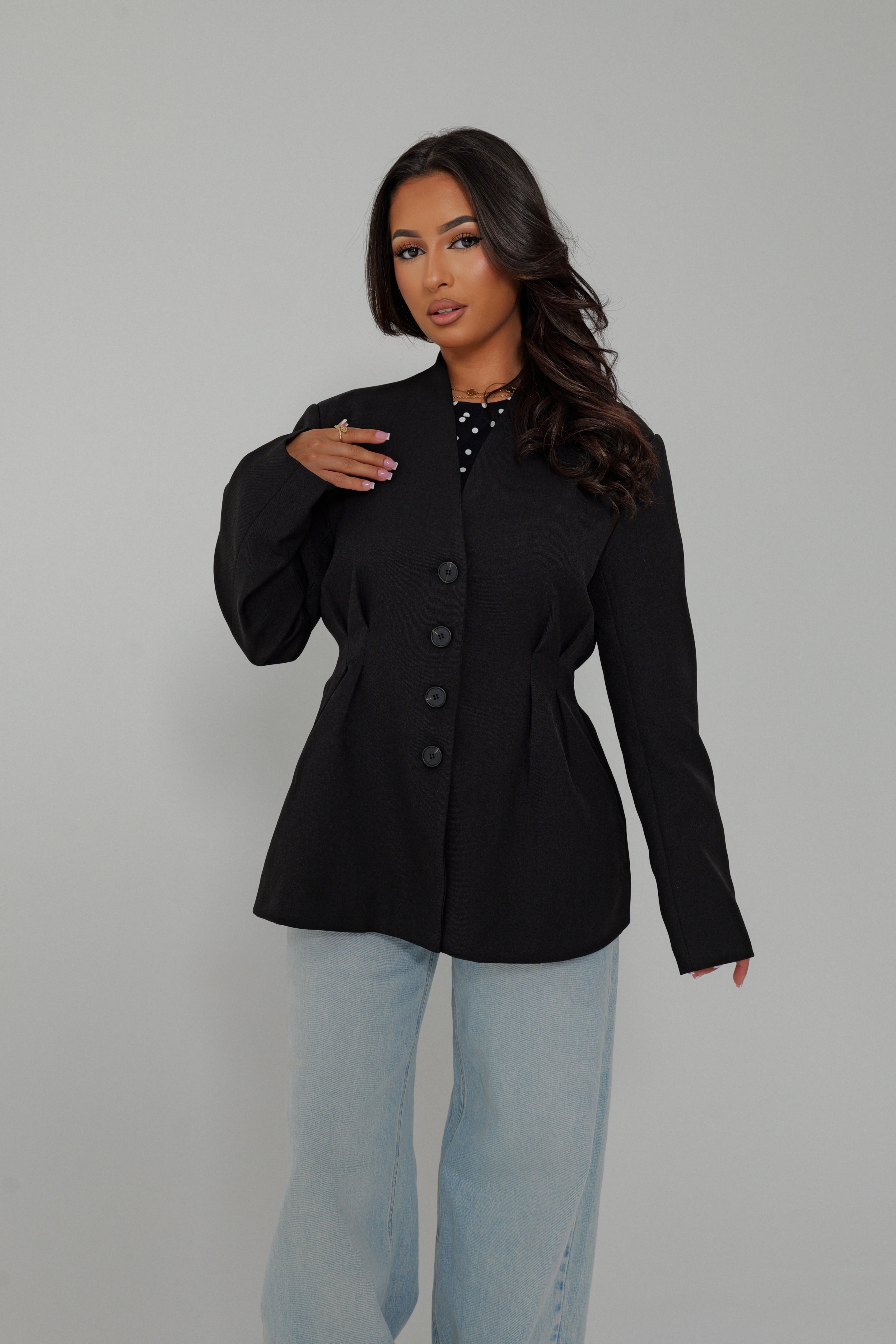 Blazer noir structuré