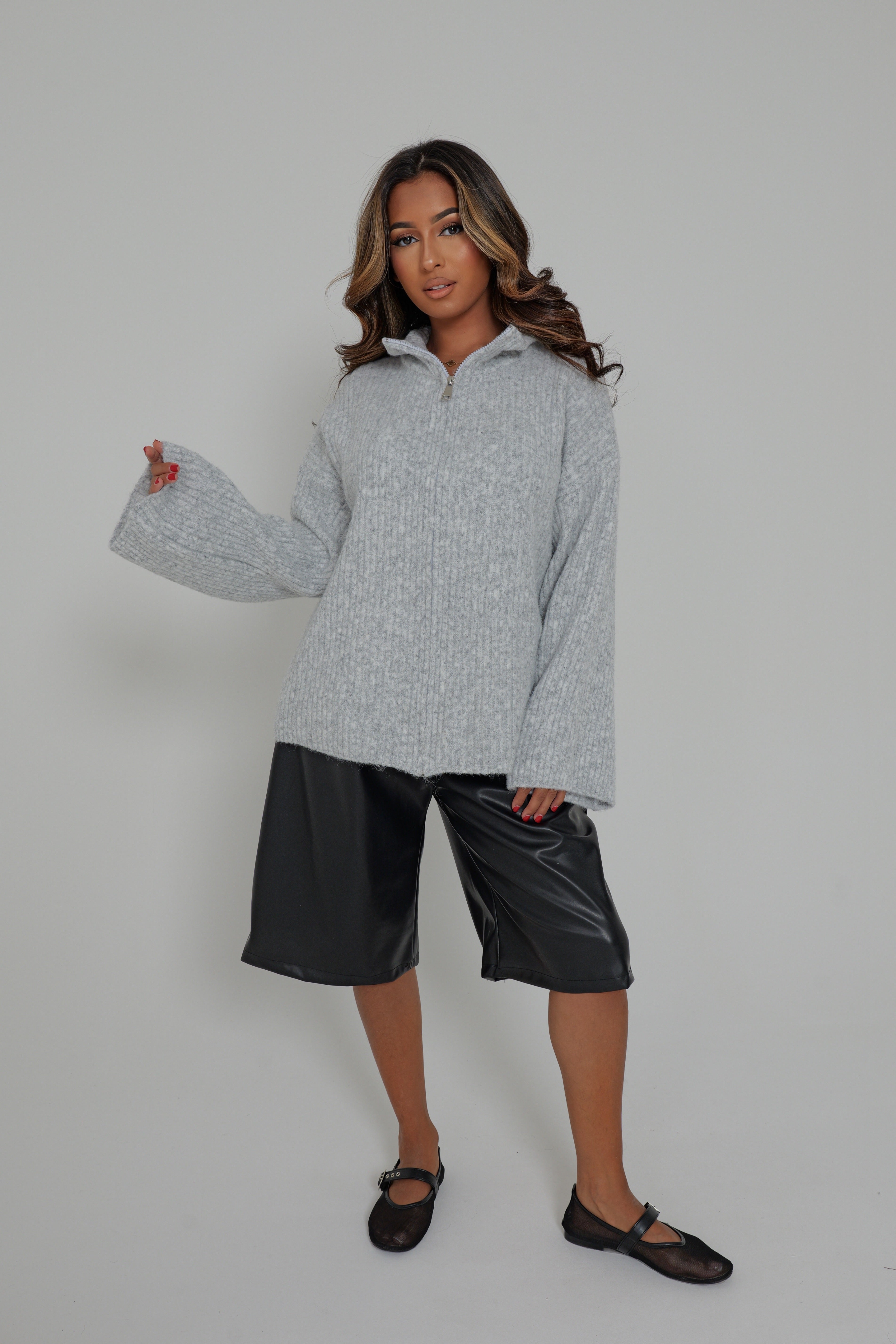 VESTE COZY MAILLE ZIPPÉE
