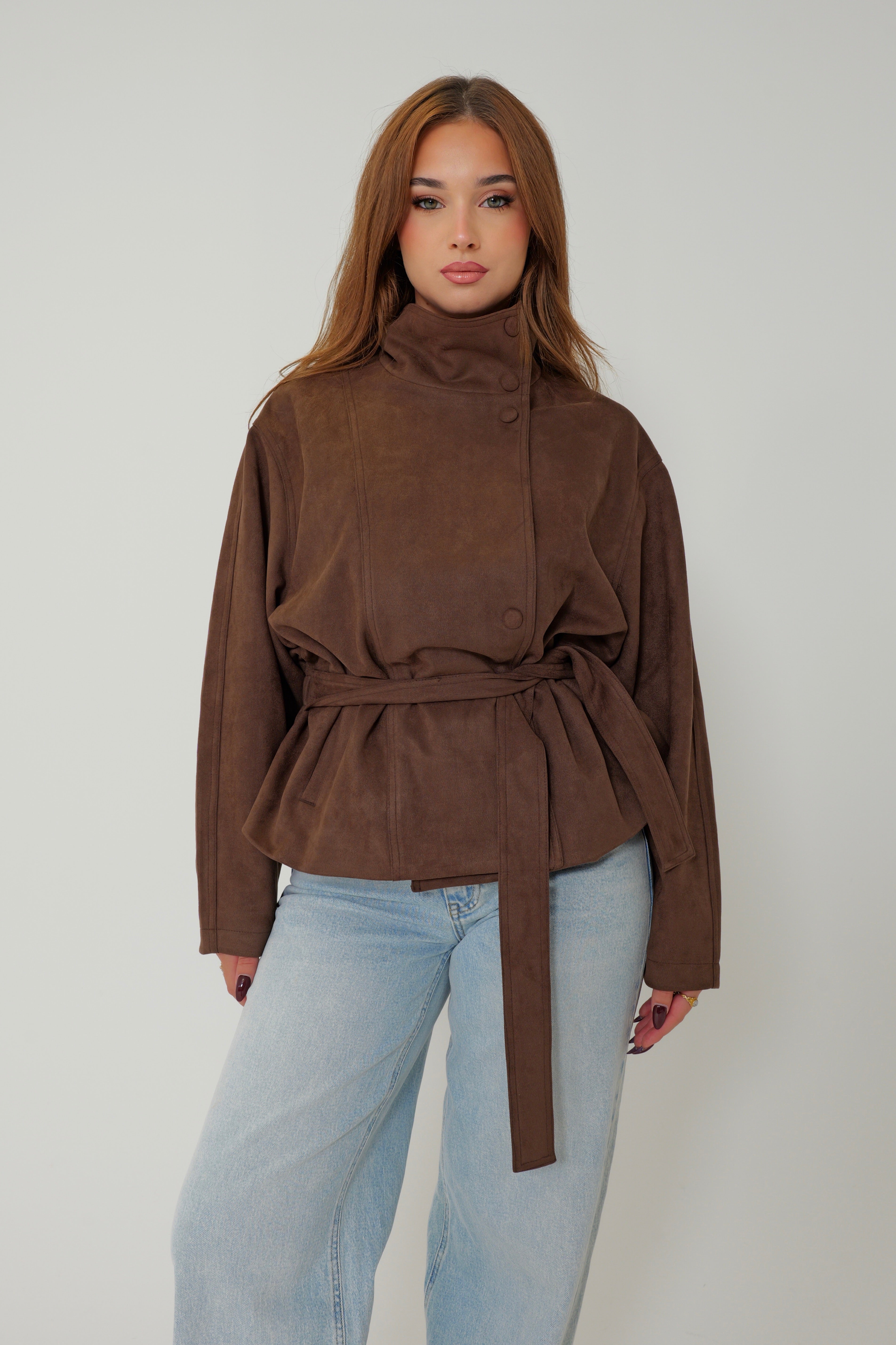 Veste Suédine City Collar