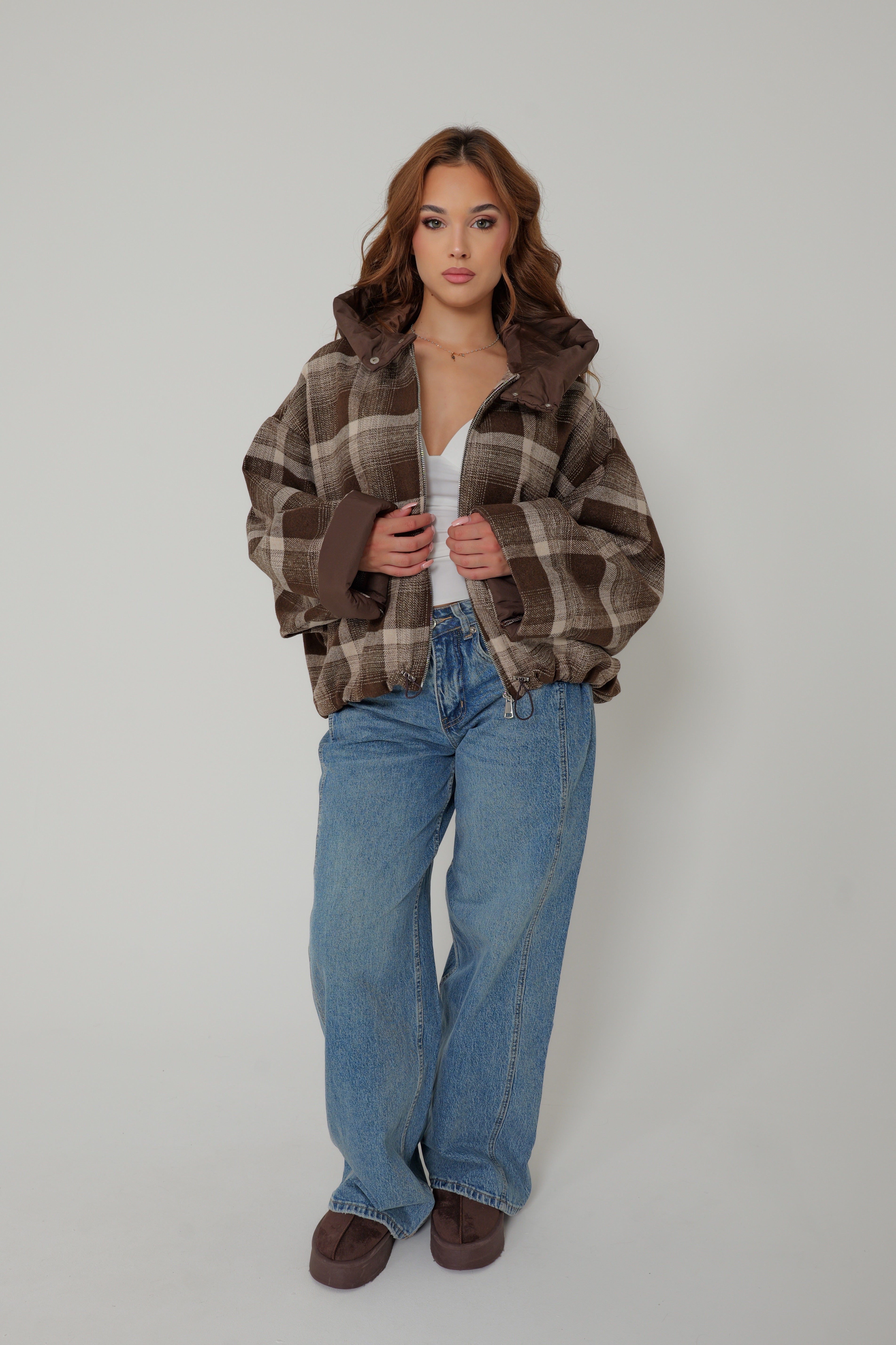 VESTE WINTER À CARREAUX