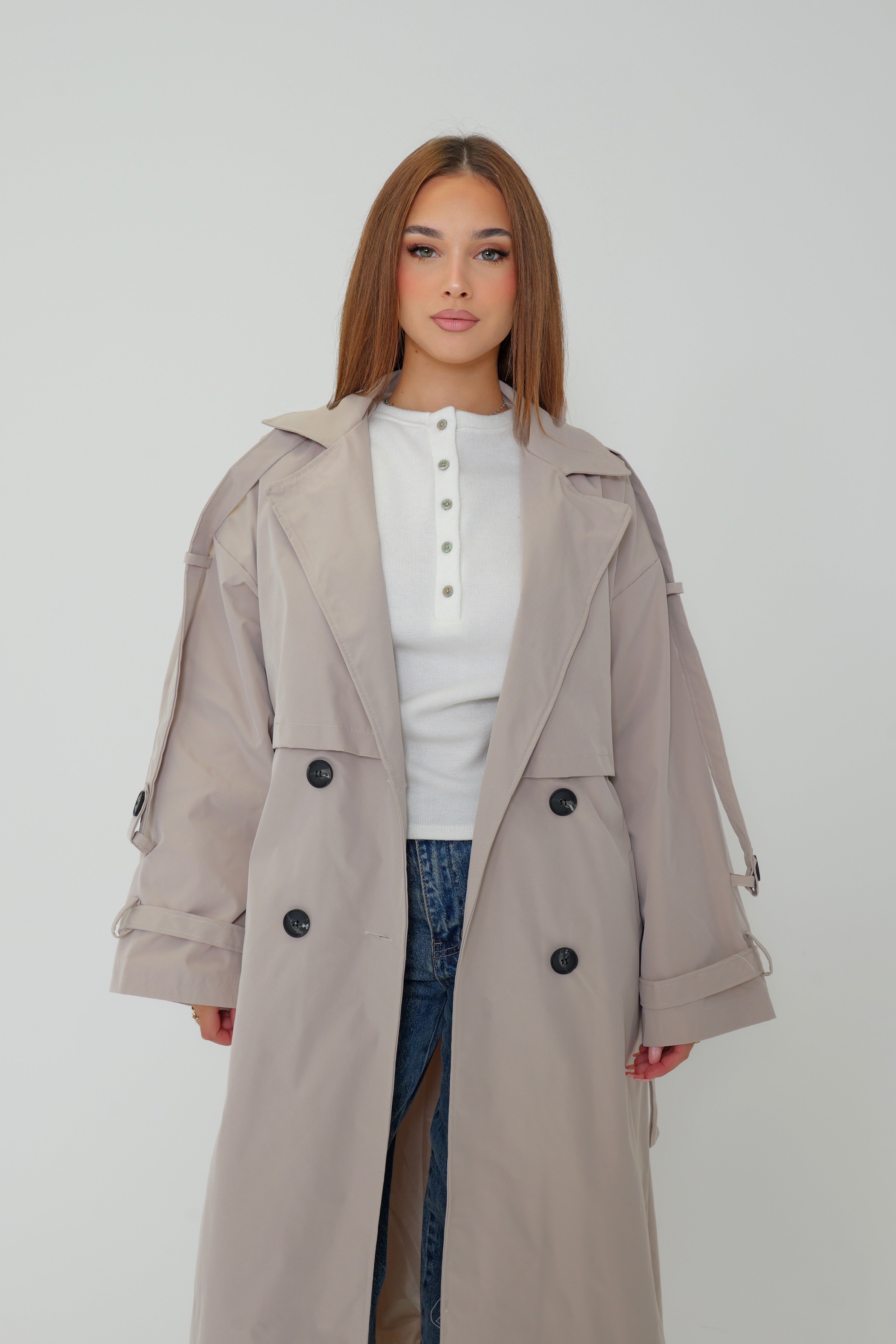 Trench Oversize City - beige
