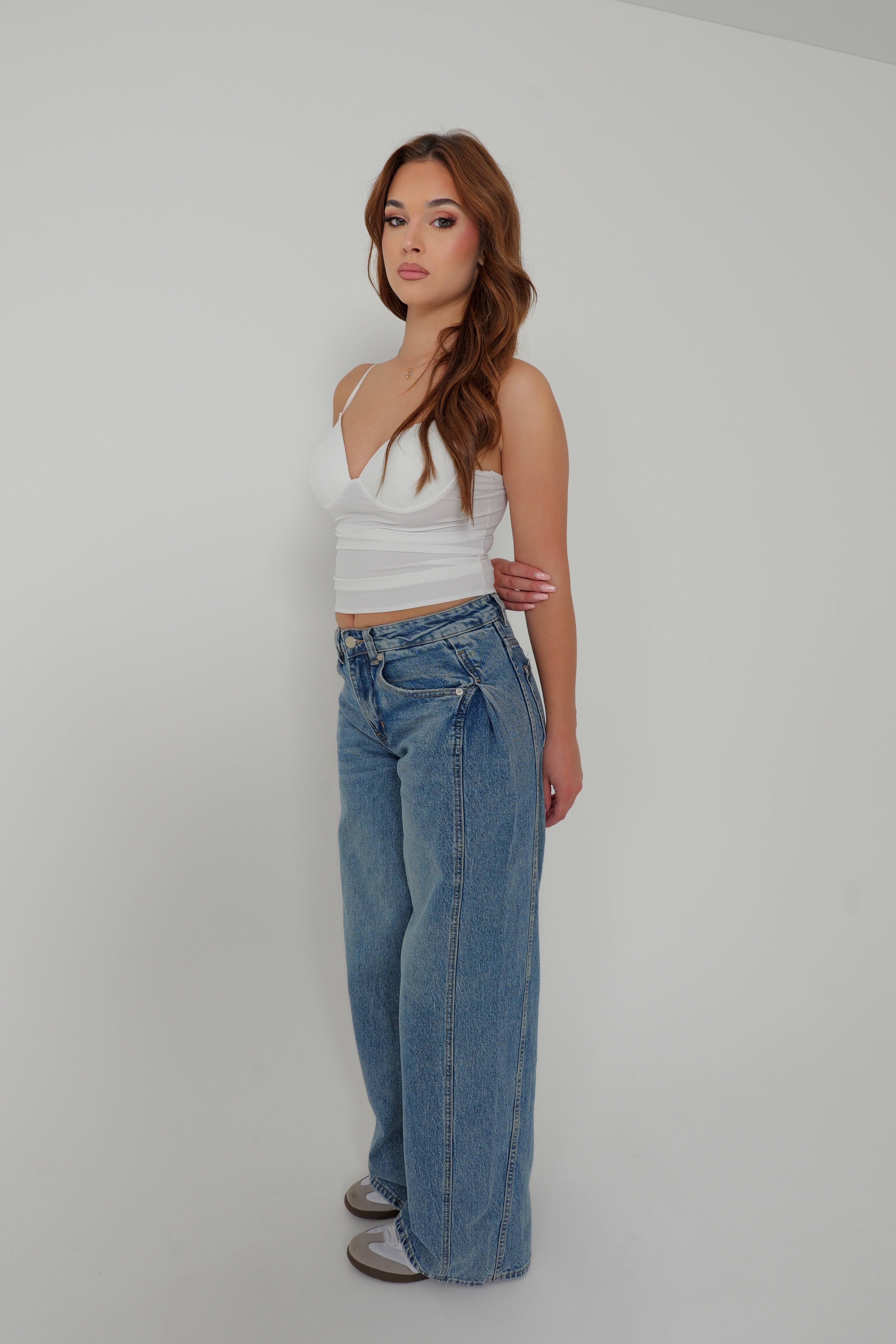 JEAN WIDE LEG COUTURE LATÉRALE