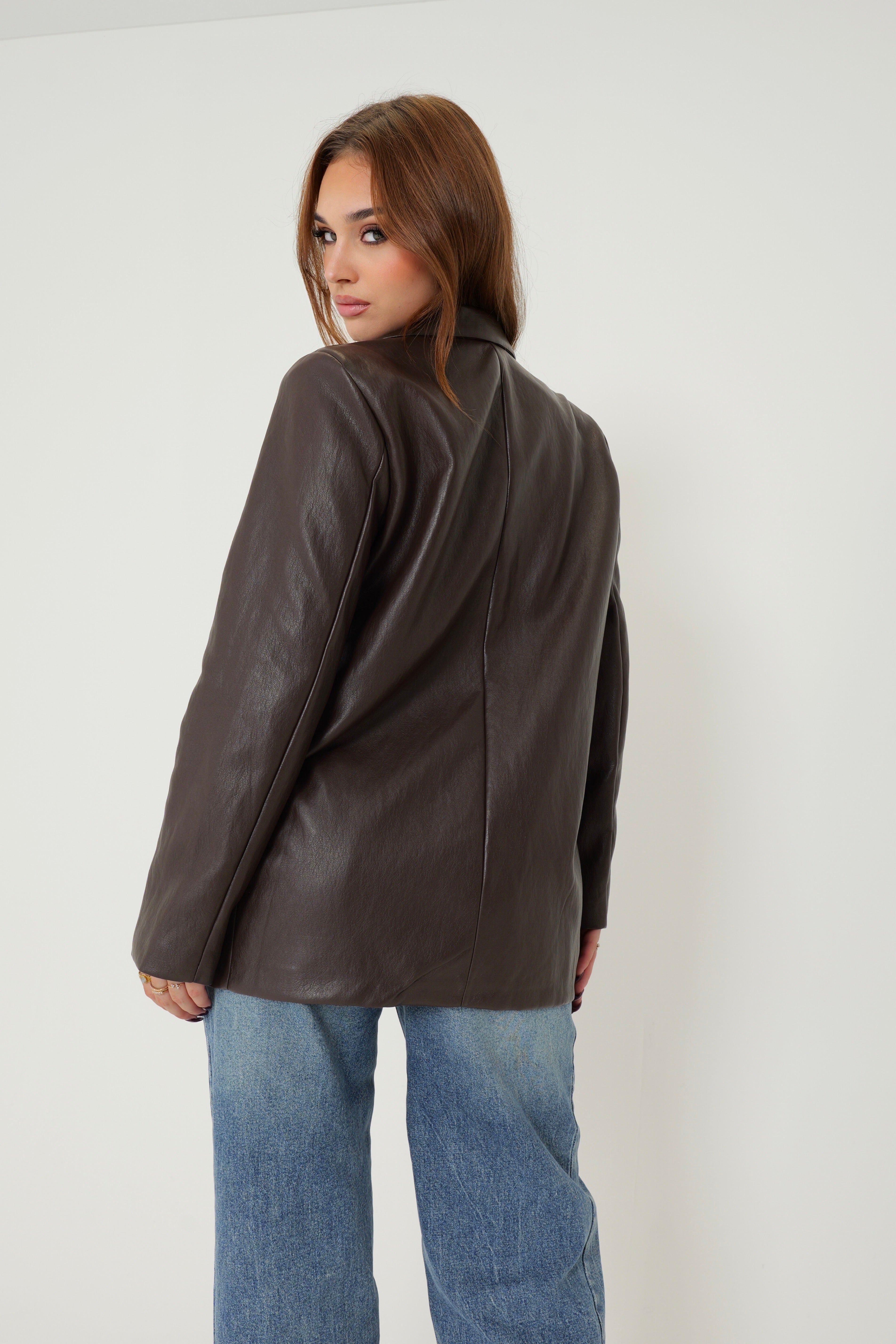 Blazer Brown Simili