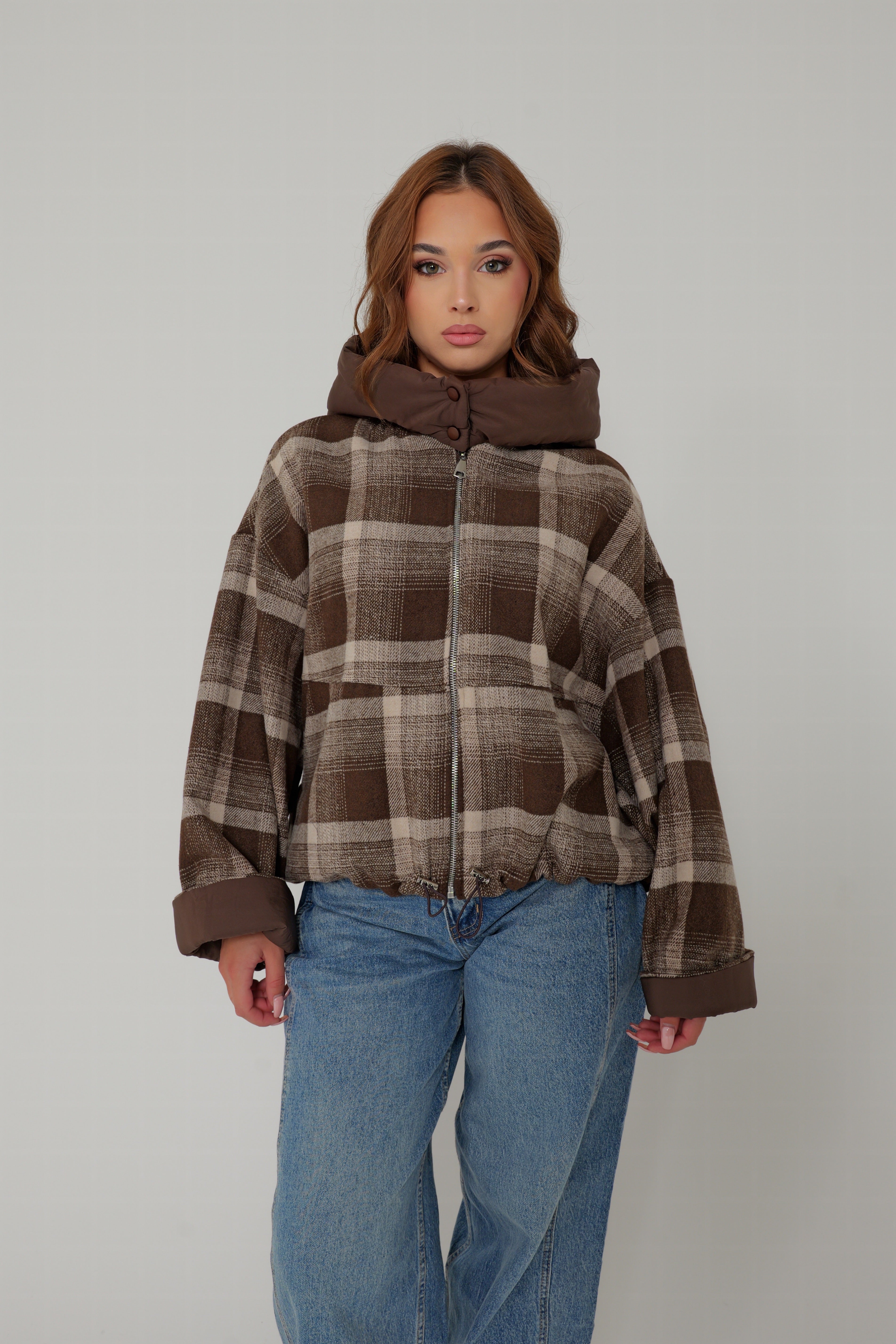 VESTE WINTER À CARREAUX