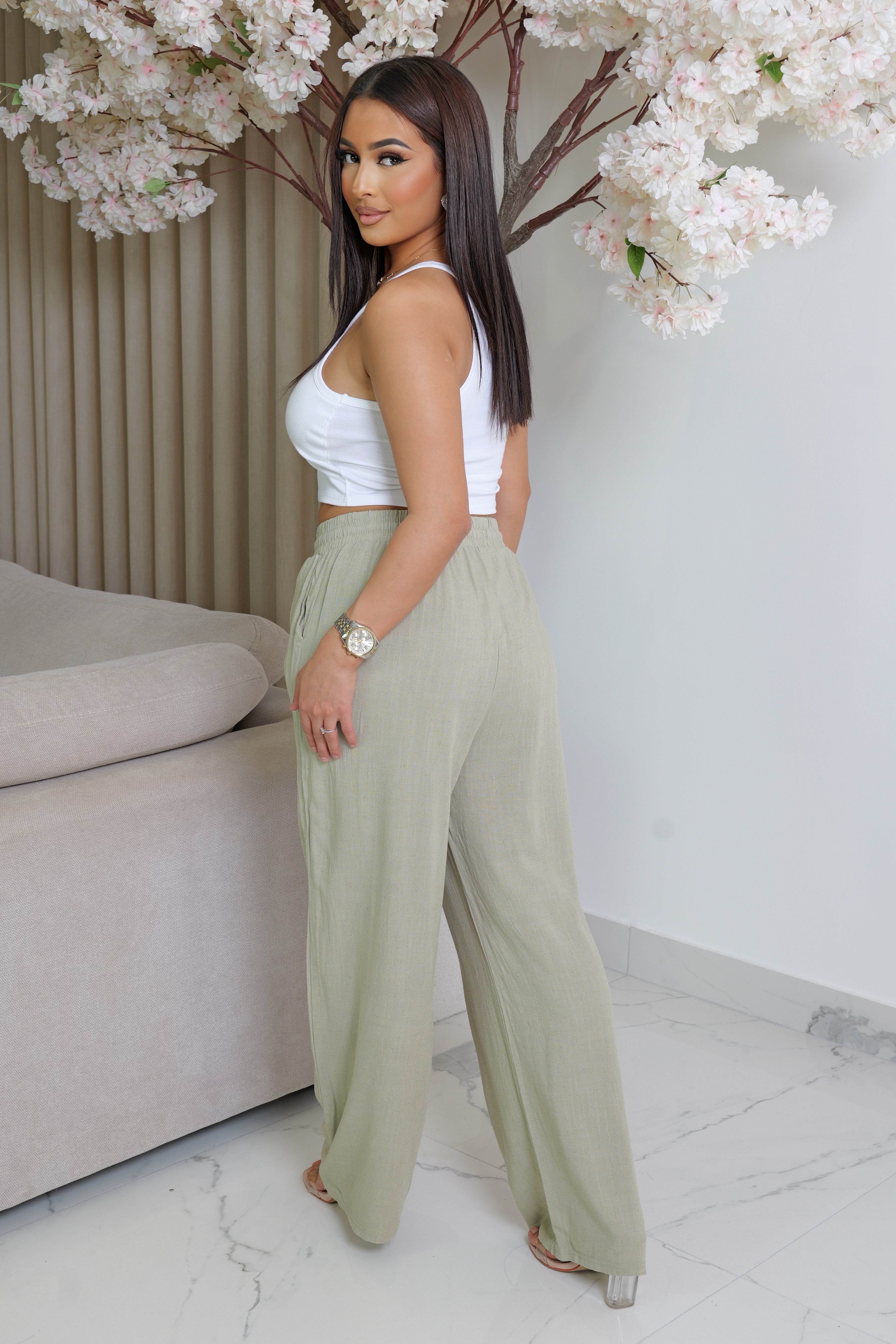 Pantalon effet lyn