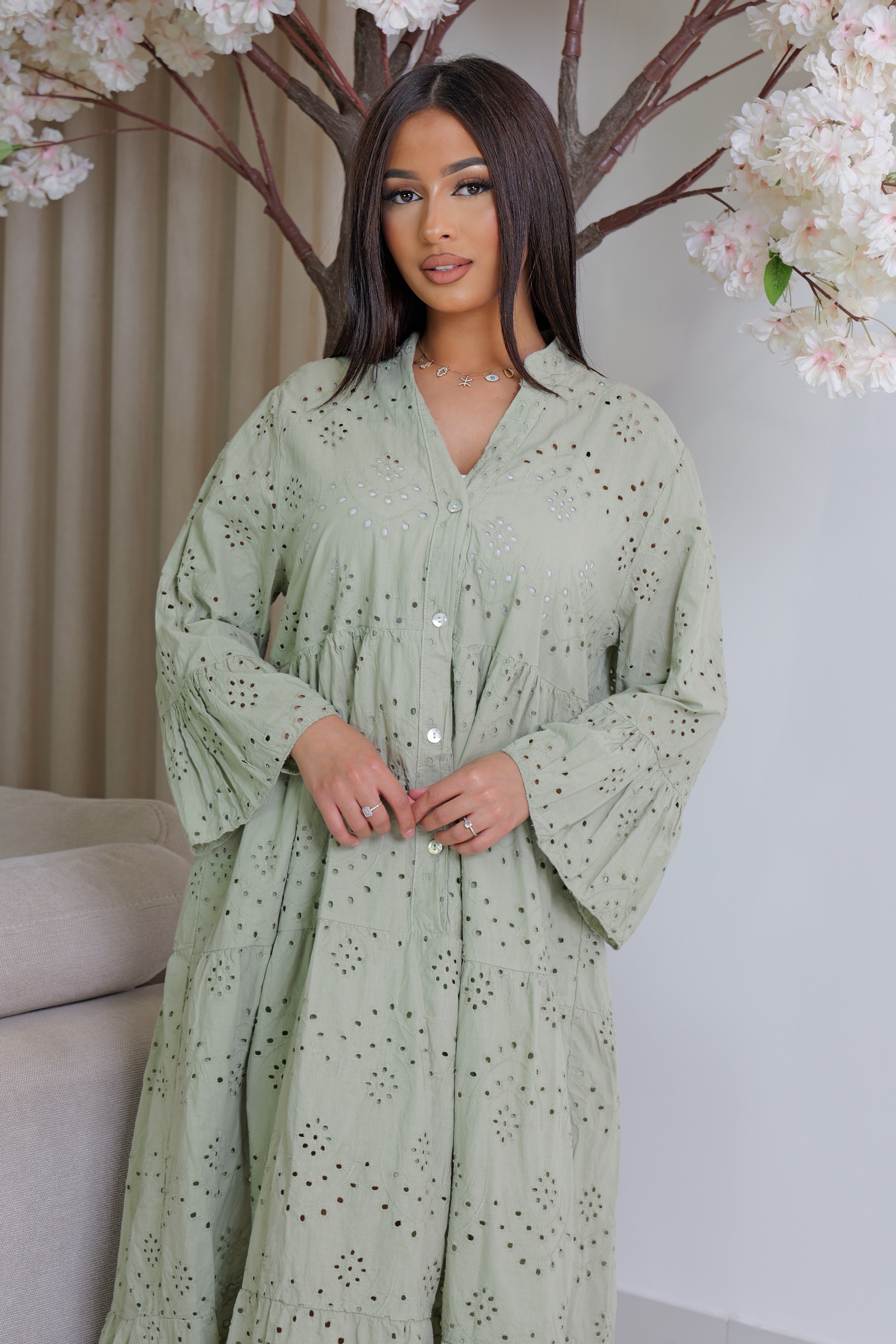 Robe ajourée doublé